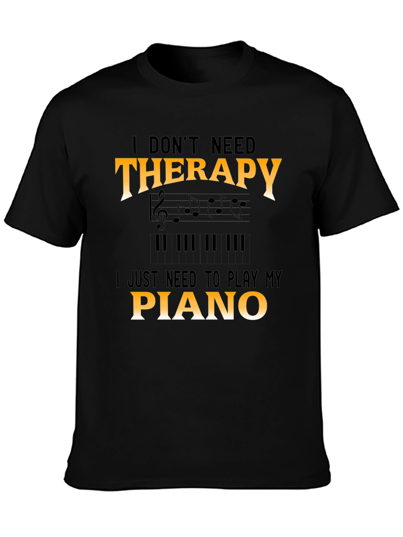 Piano Therapy T-Shirt - Musician Tee