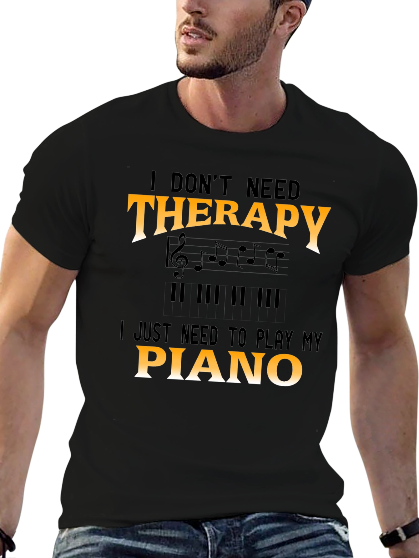 Piano Therapy T-Shirt - Musician Tee