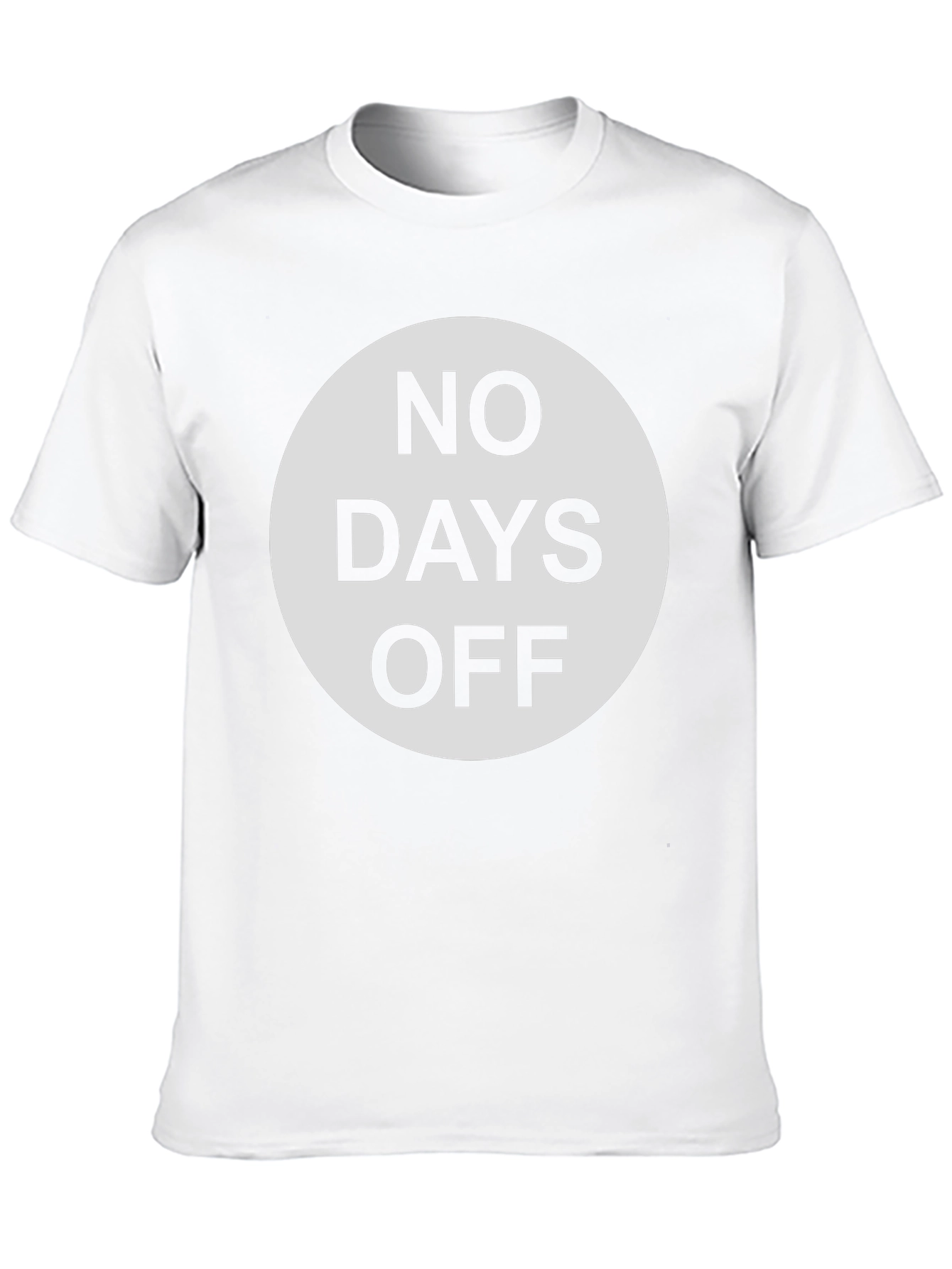 No Days Off Graphic T-Shirt - Black Casual Tee