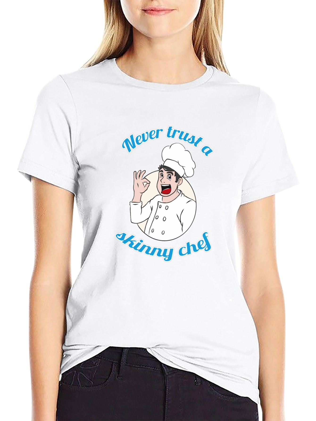 Never Trust a Skinny Chef Graphic T-Shirt