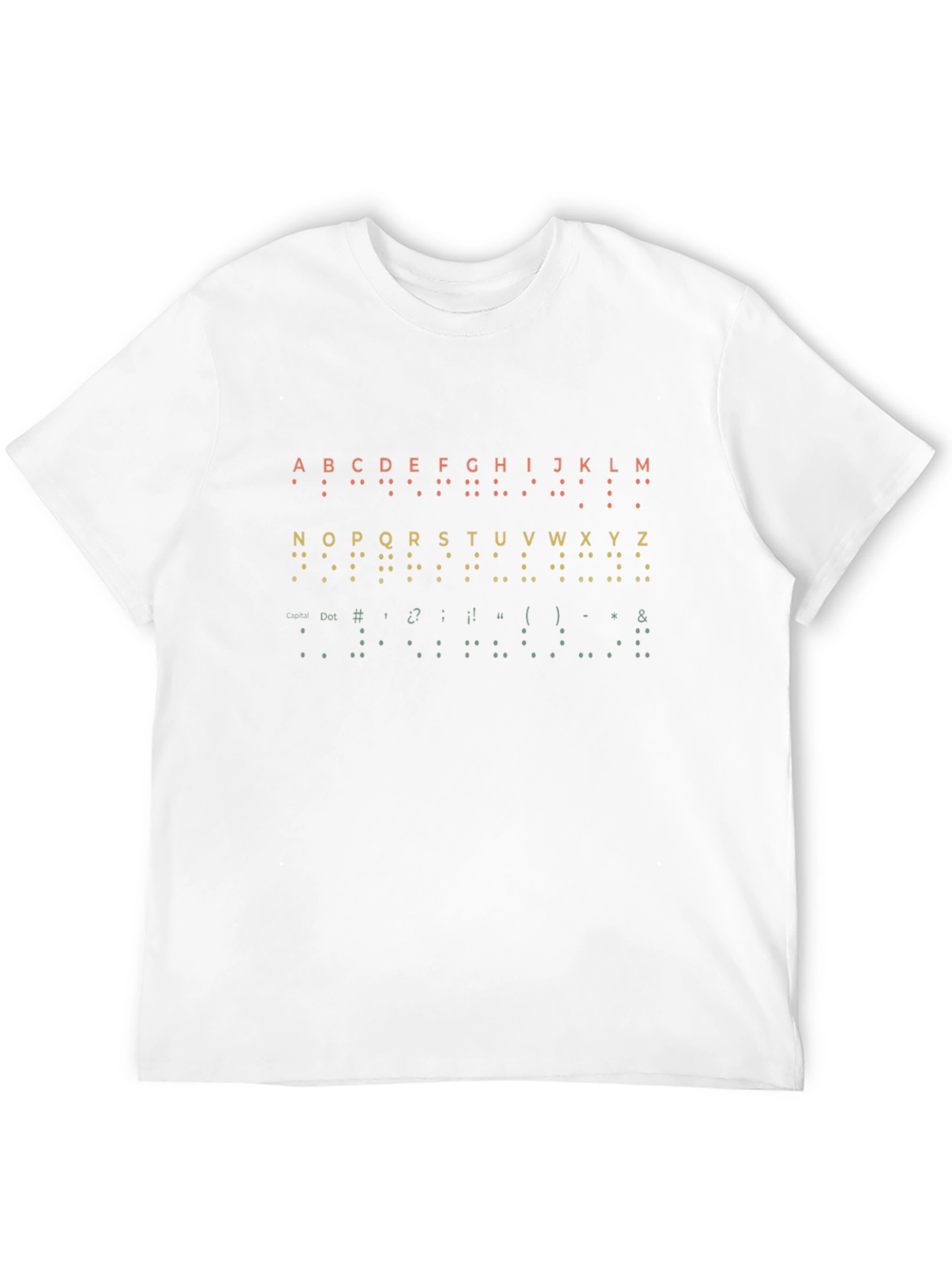 Braille Alphabet Black Graphic Tee