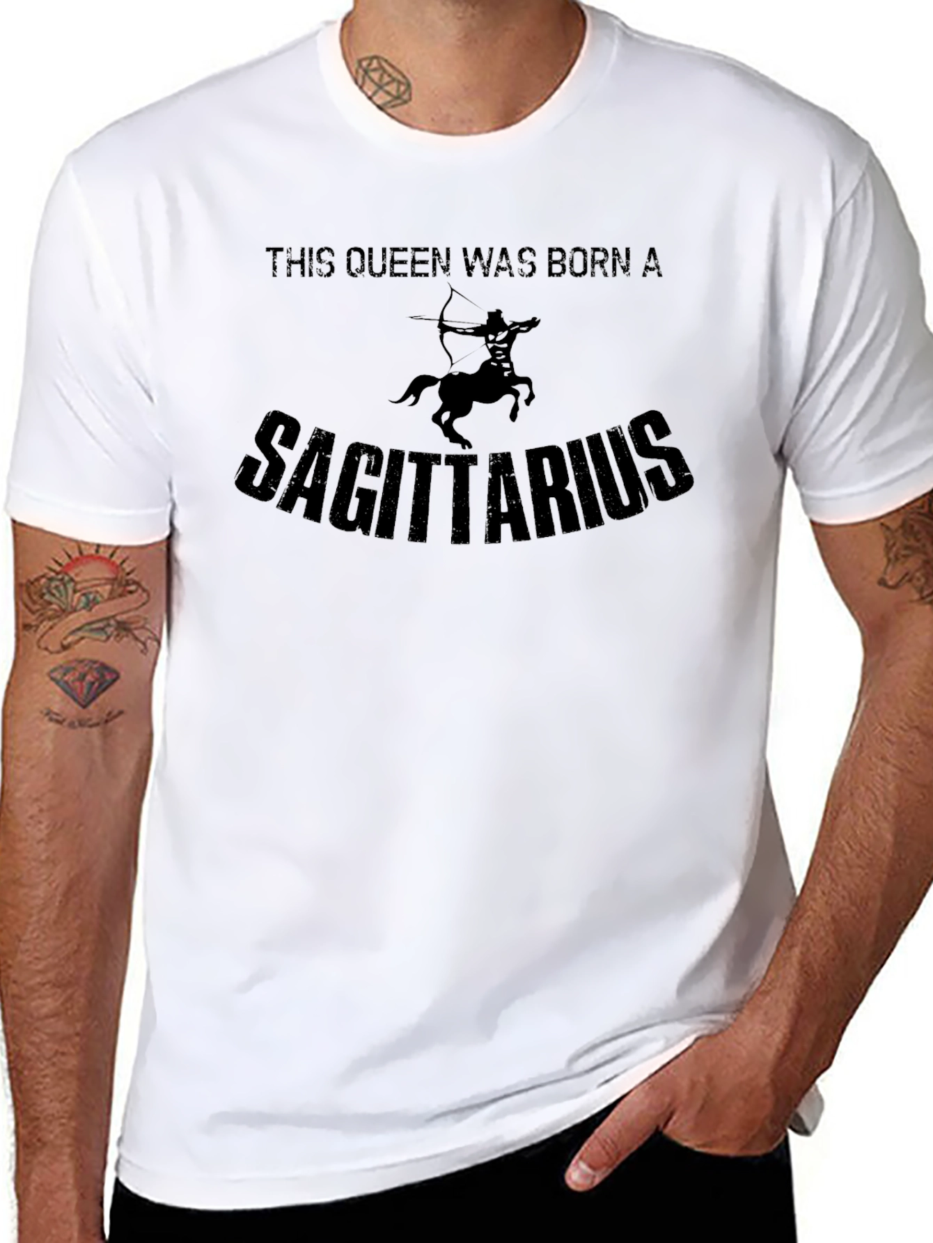 Sagittarius Queen Graphic Tee - Zodiac Birthday Gift