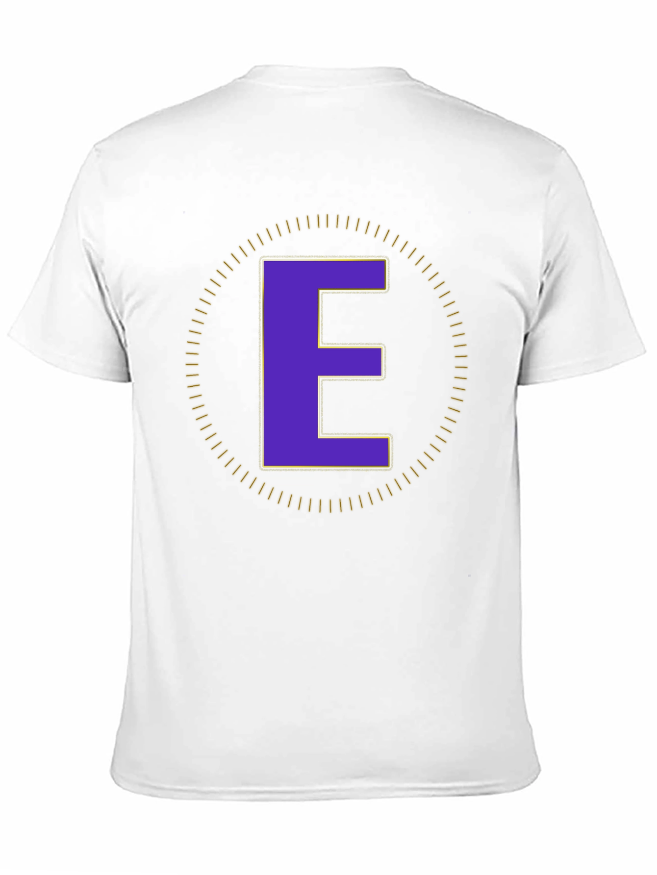 Letter E Graphic Tee - Black Unisex T-Shirt