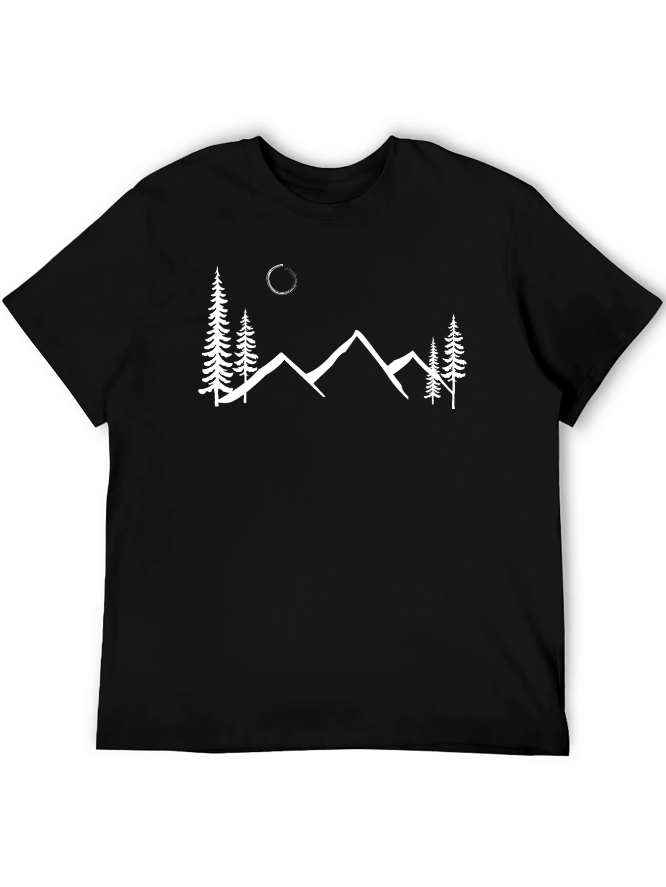 Mountain Scene Black T-Shirt