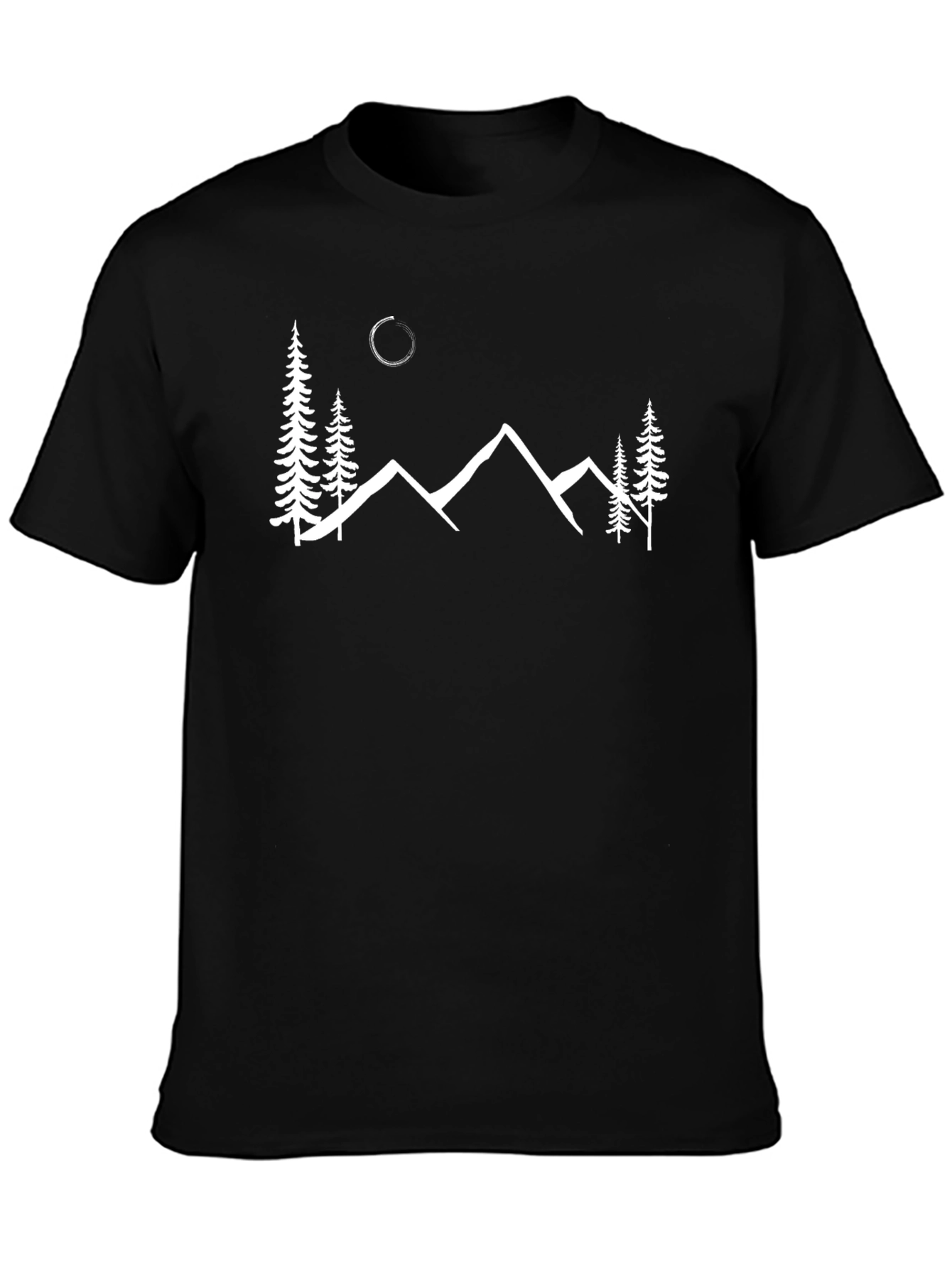 Mountain Scene Black T-Shirt