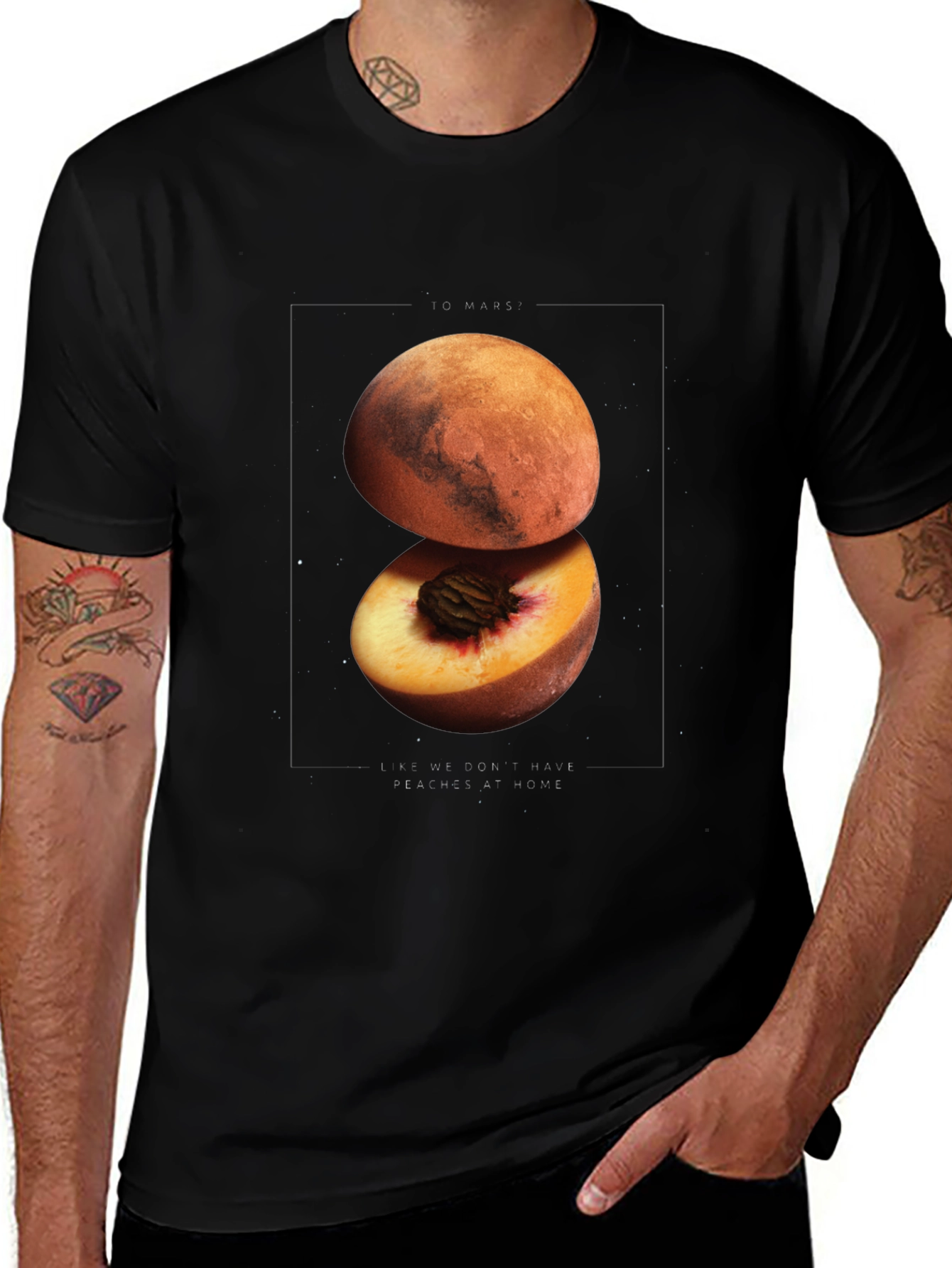 To Mars Graphic Tee - Space Peach T-Shirt