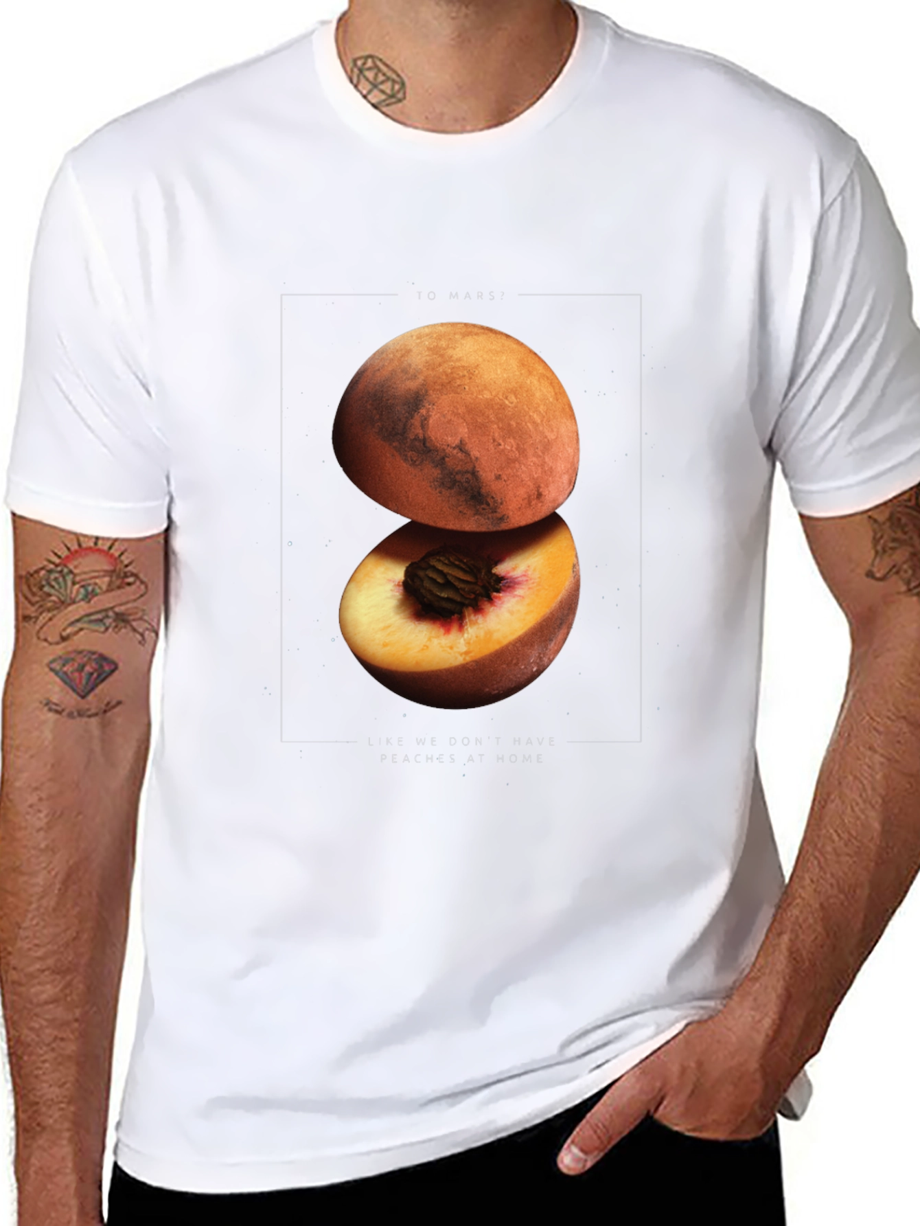 To Mars Graphic Tee - Space Peach T-Shirt