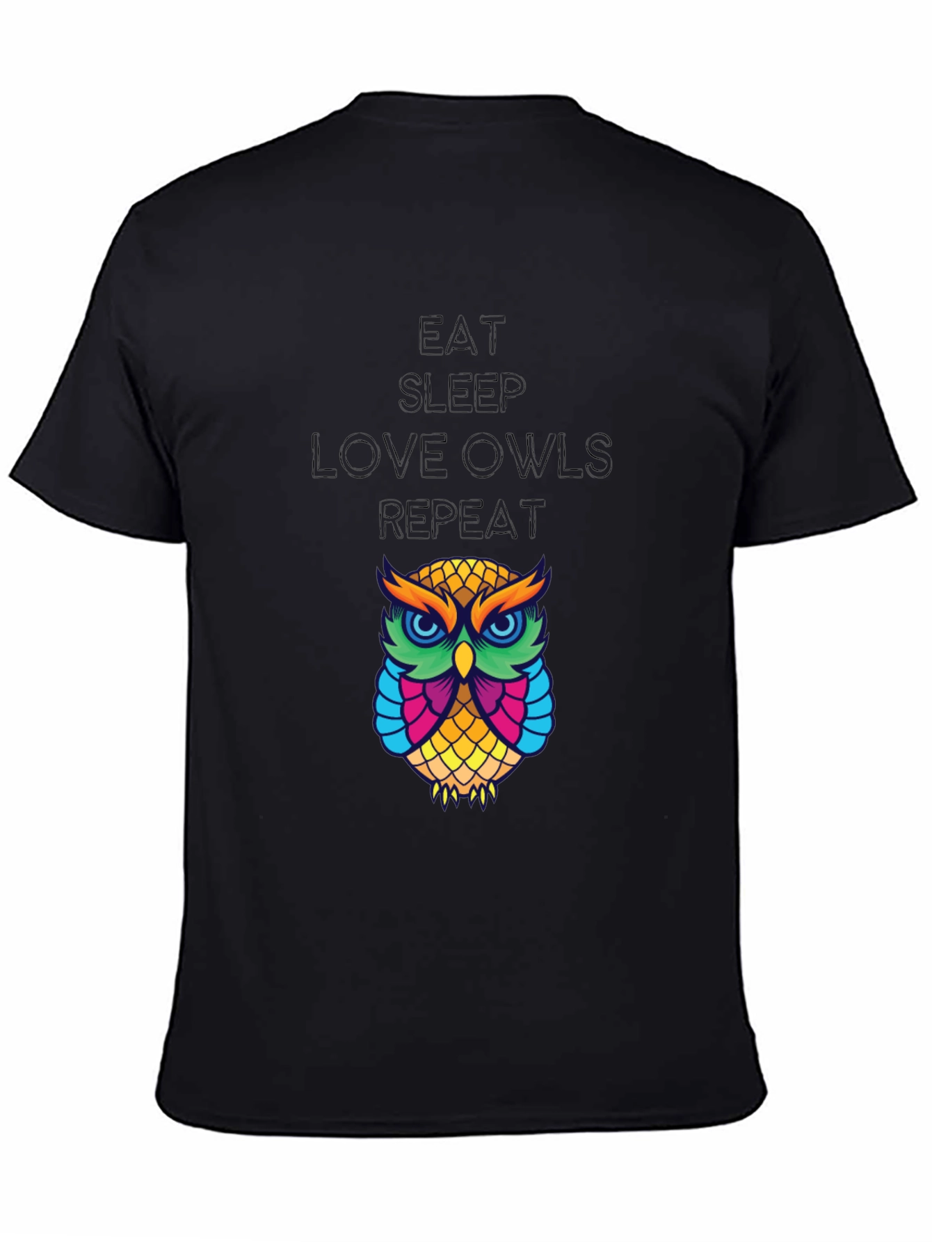 Eat Sleep Love Owls Repeat Graphic Tee