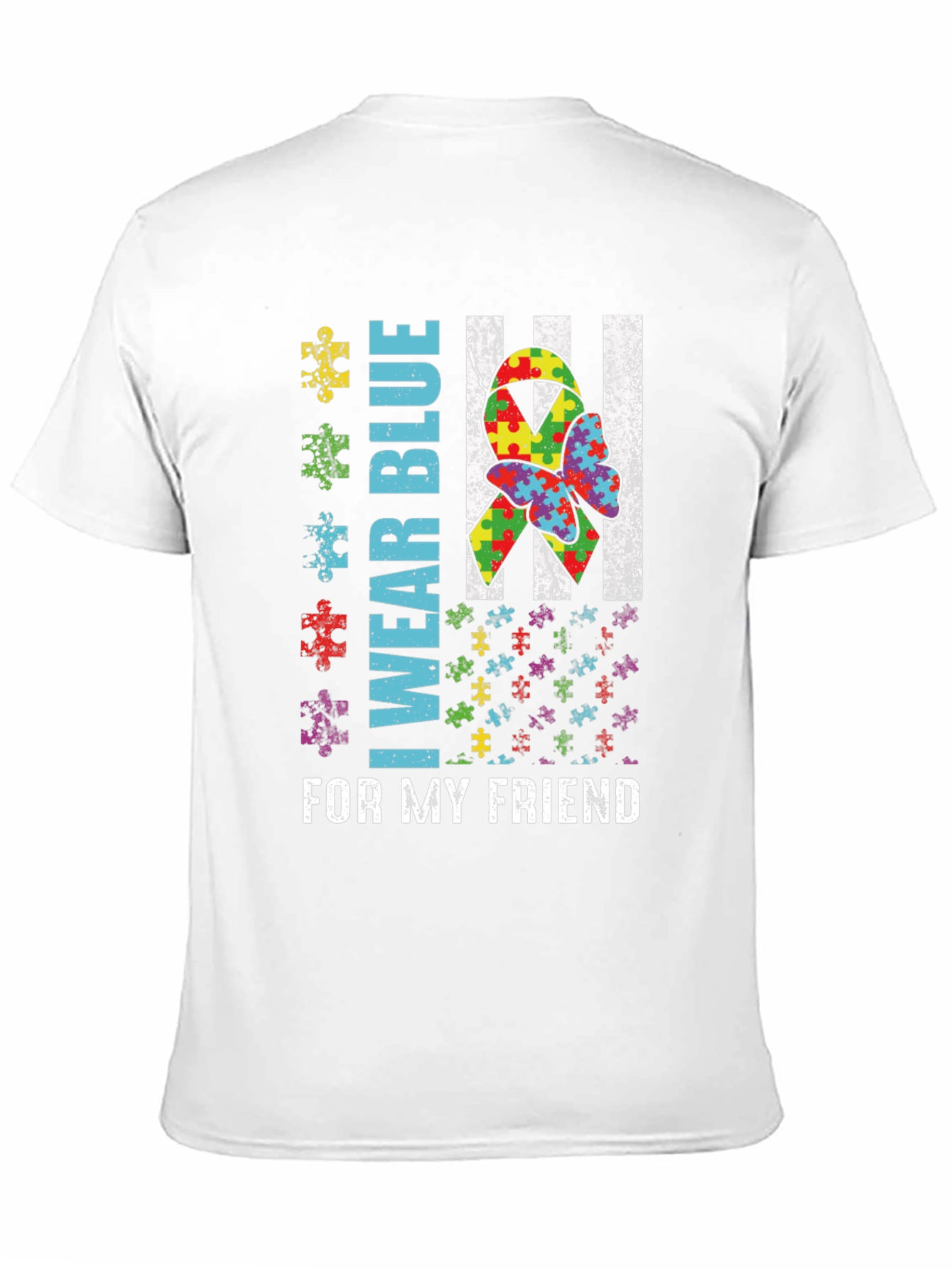 Autism Awareness I Wear Blue Graphic Tee