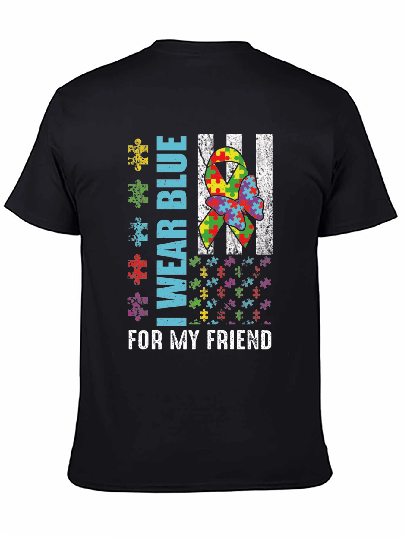 Autism Awareness I Wear Blue Graphic Tee