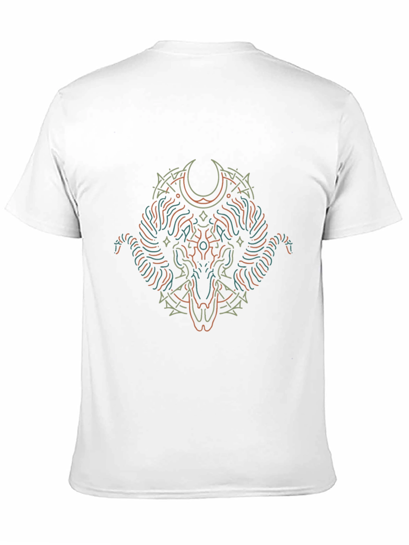 Occult Ram Graphic Tee - Stylish Black Cotton T-Shirt