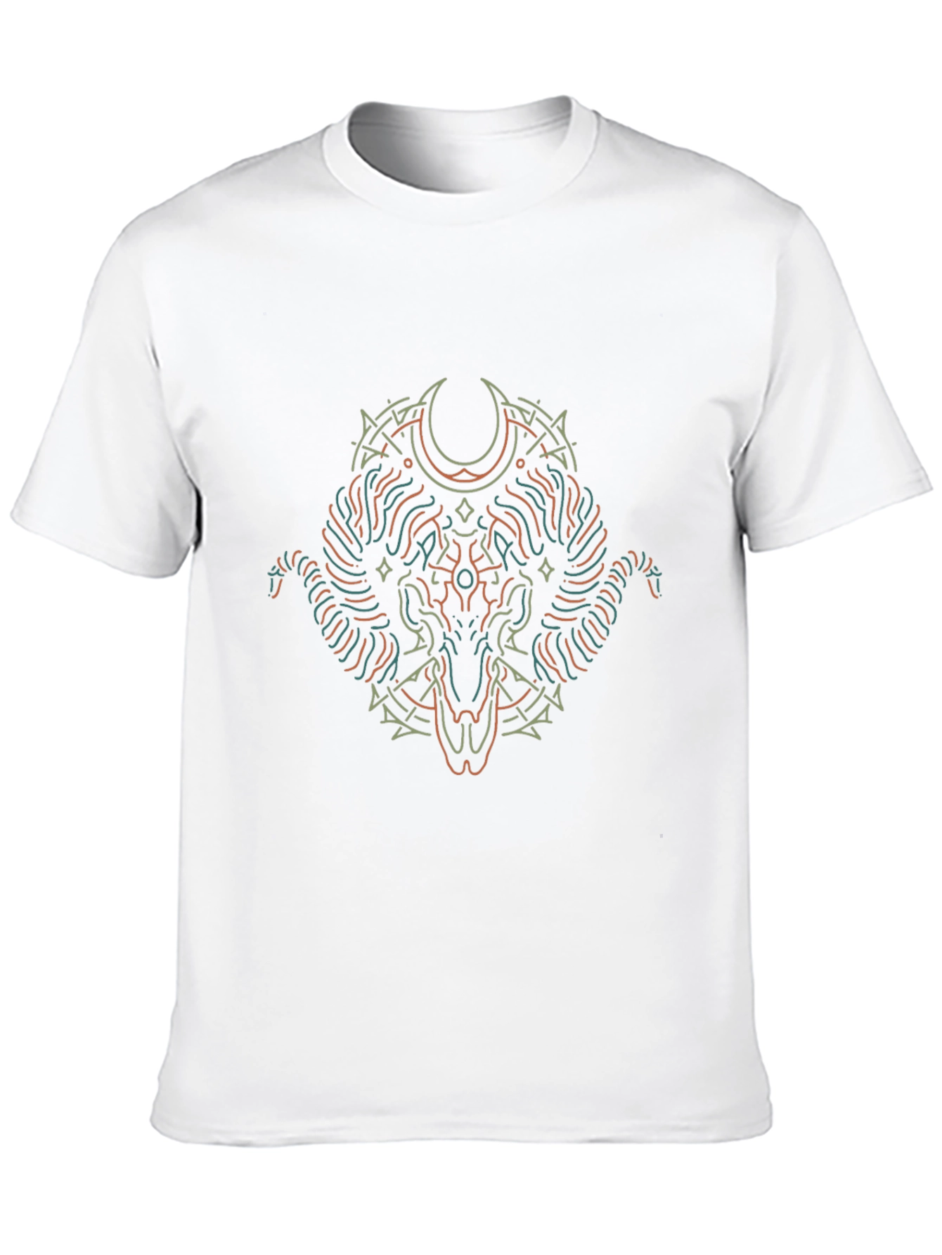 Occult Ram Graphic Tee - Stylish Black Cotton T-Shirt