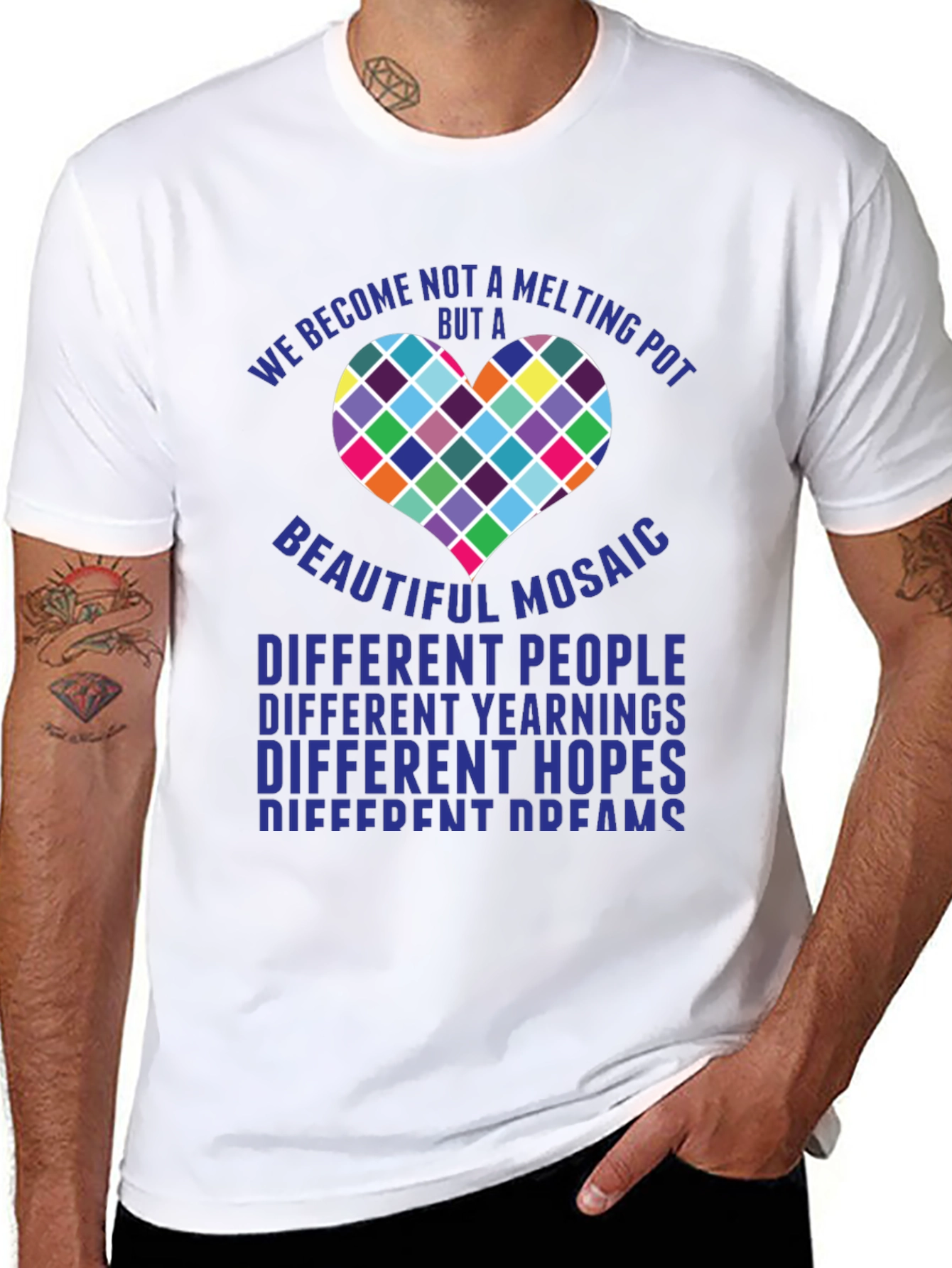 Mosaic Heart T-Shirt - Diversity & Inclusion Tee