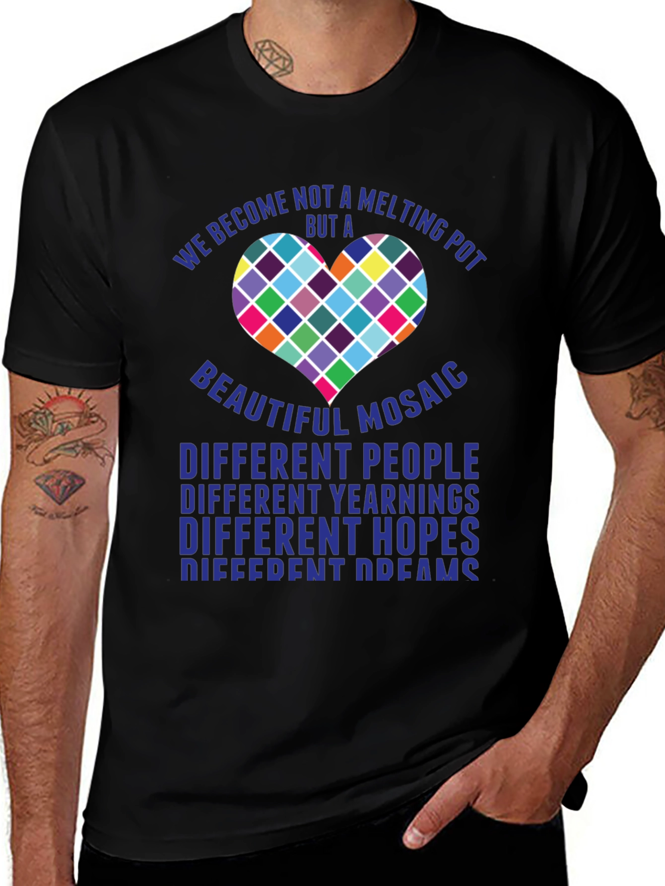 Mosaic Heart T-Shirt - Diversity & Inclusion Tee