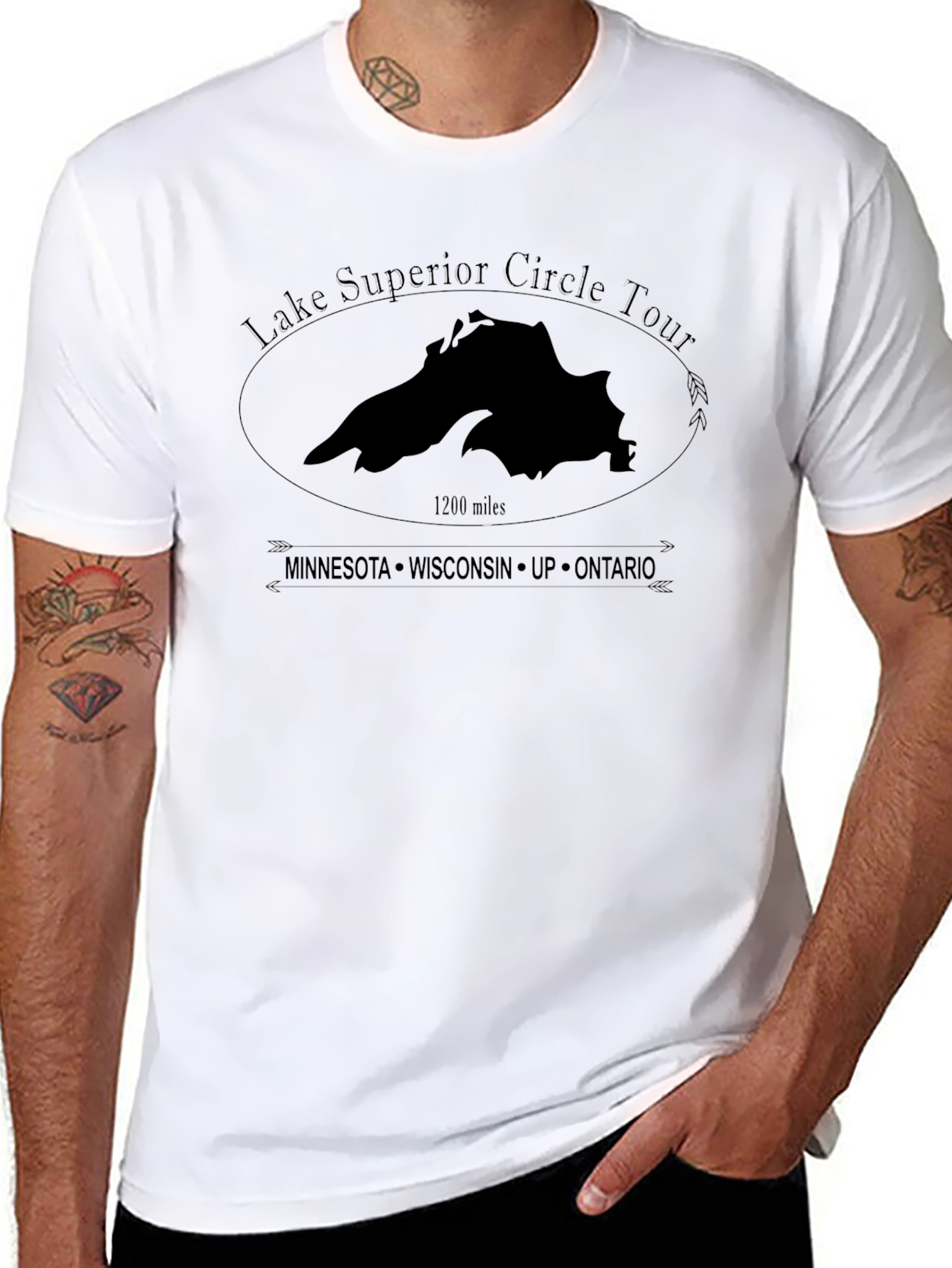 Lake Superior Circle Tour Graphic T-Shirt
