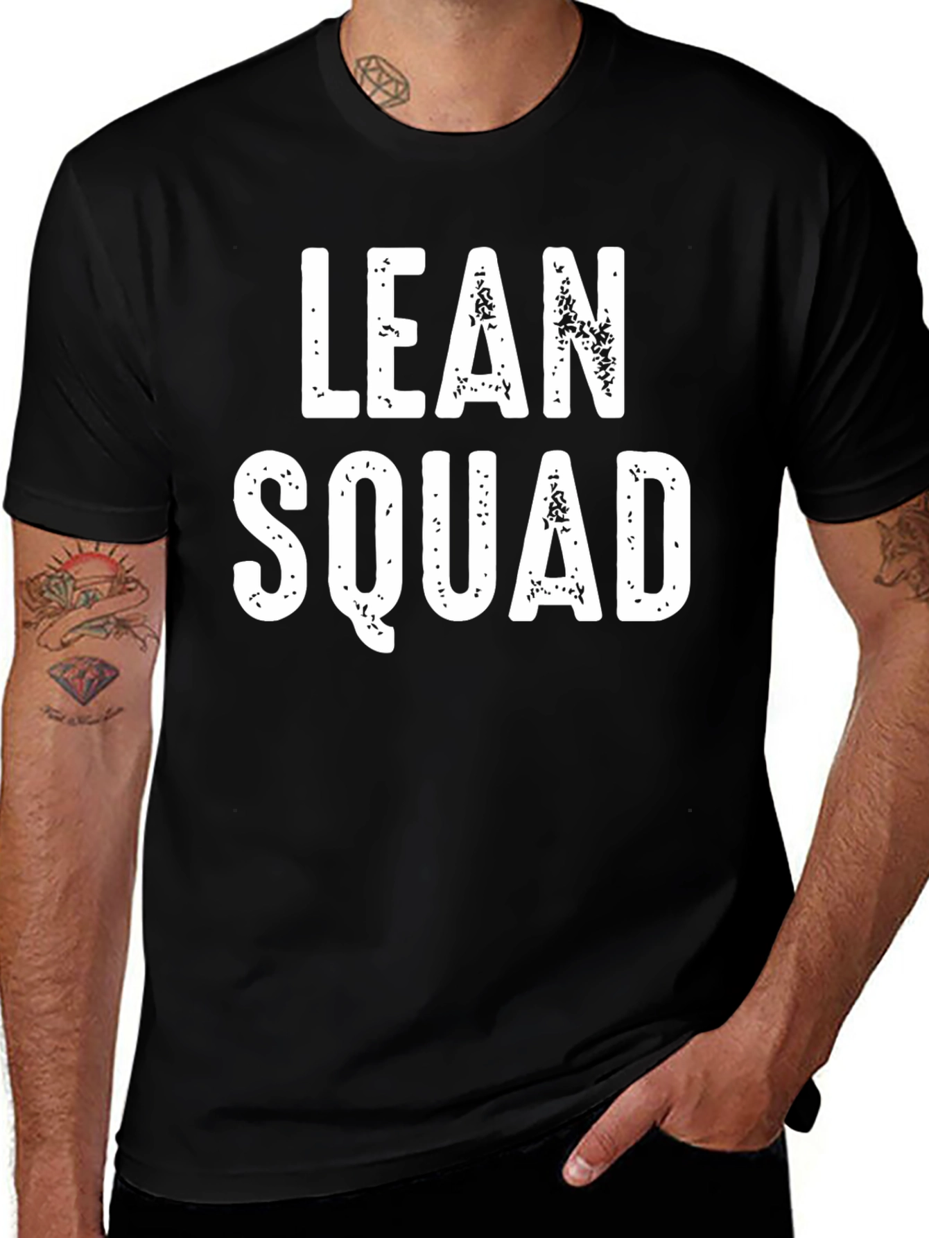 Lean Squad Graphic T-Shirt - Black Cotton Tee