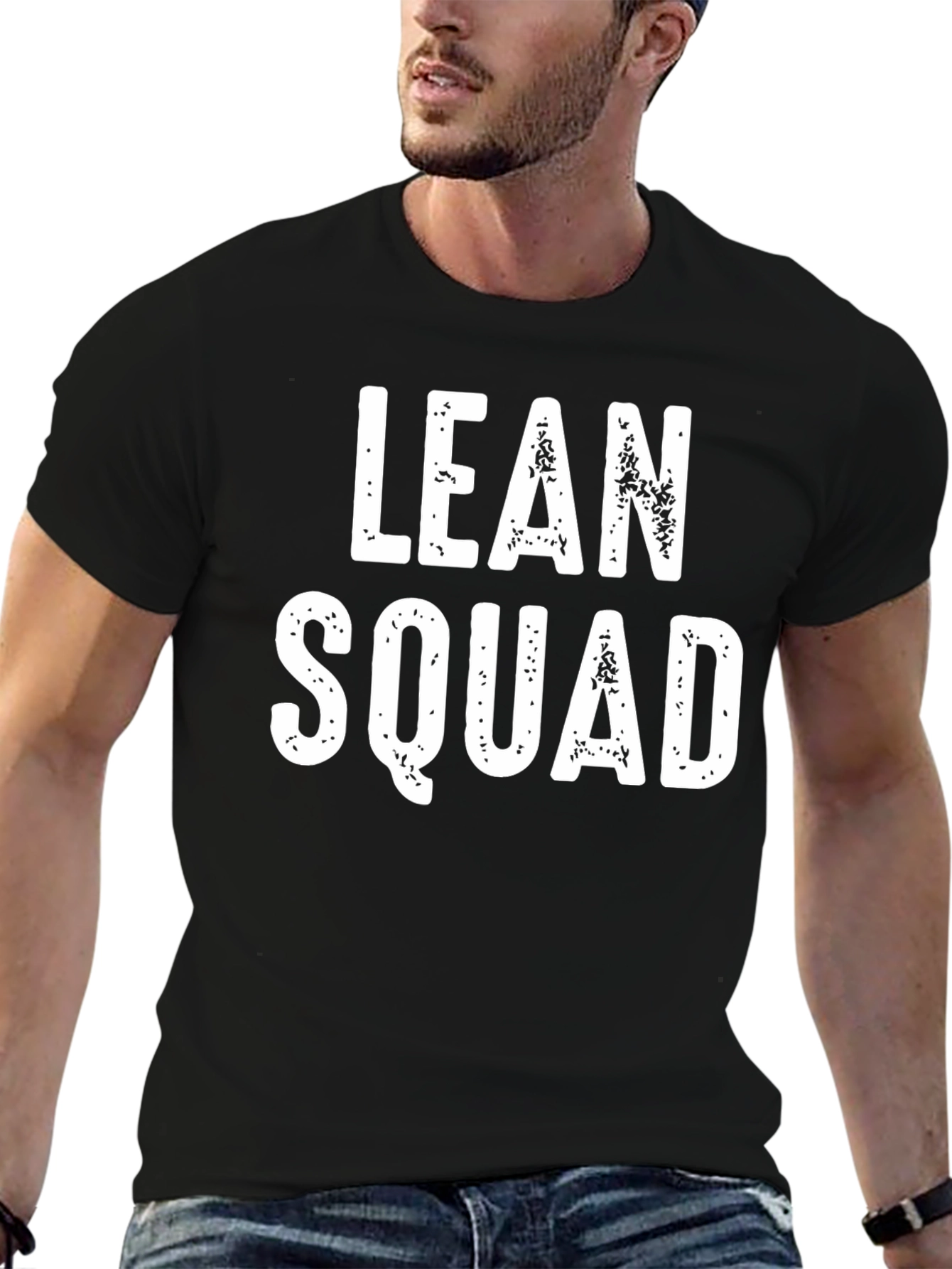 Lean Squad Graphic T-Shirt - Black Cotton Tee