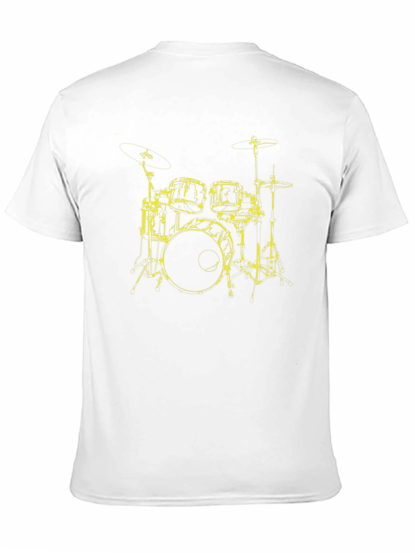 Drum Kit Outline Black T-Shirt