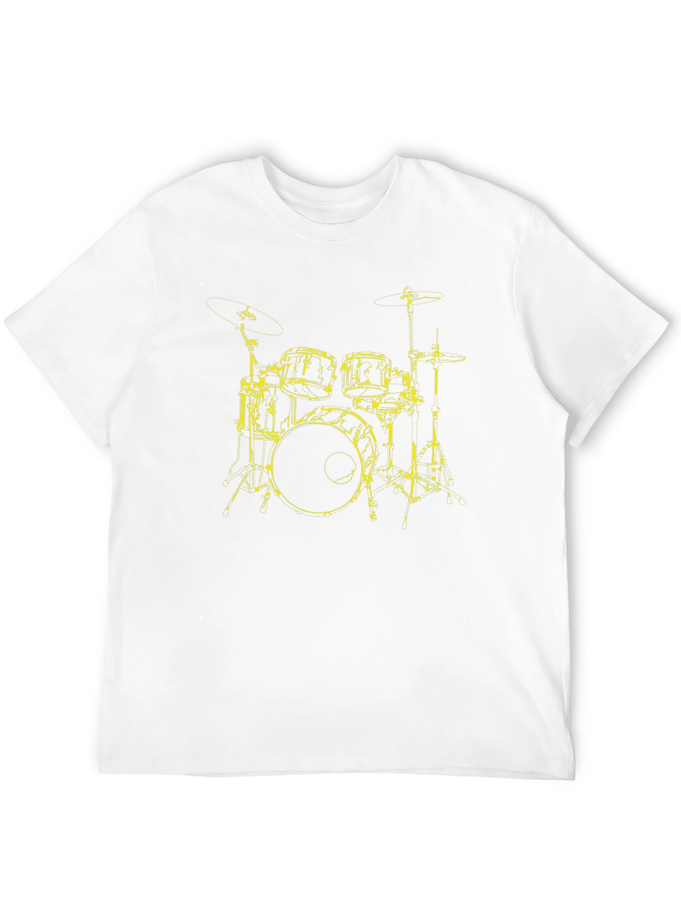 Drum Kit Outline Black T-Shirt