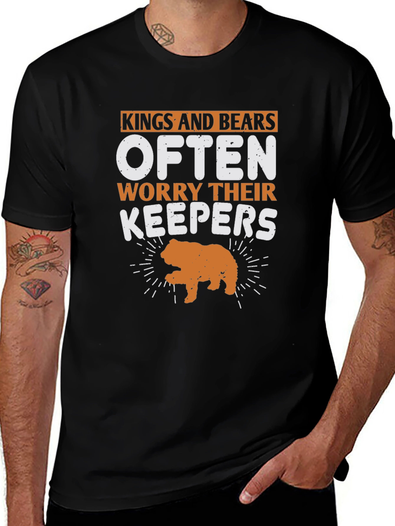 Kings and Bears Worry Their Keepers Black T-Shirt