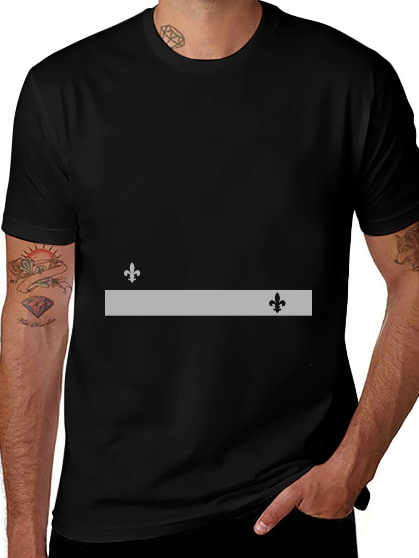 Fleur-de-lis Graphic Black T-Shirt