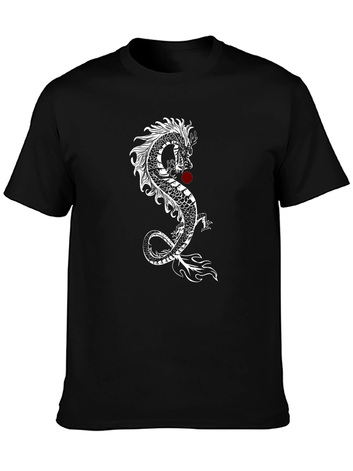 Dragon Graphic Tee - Mens Black Cotton T-Shirt