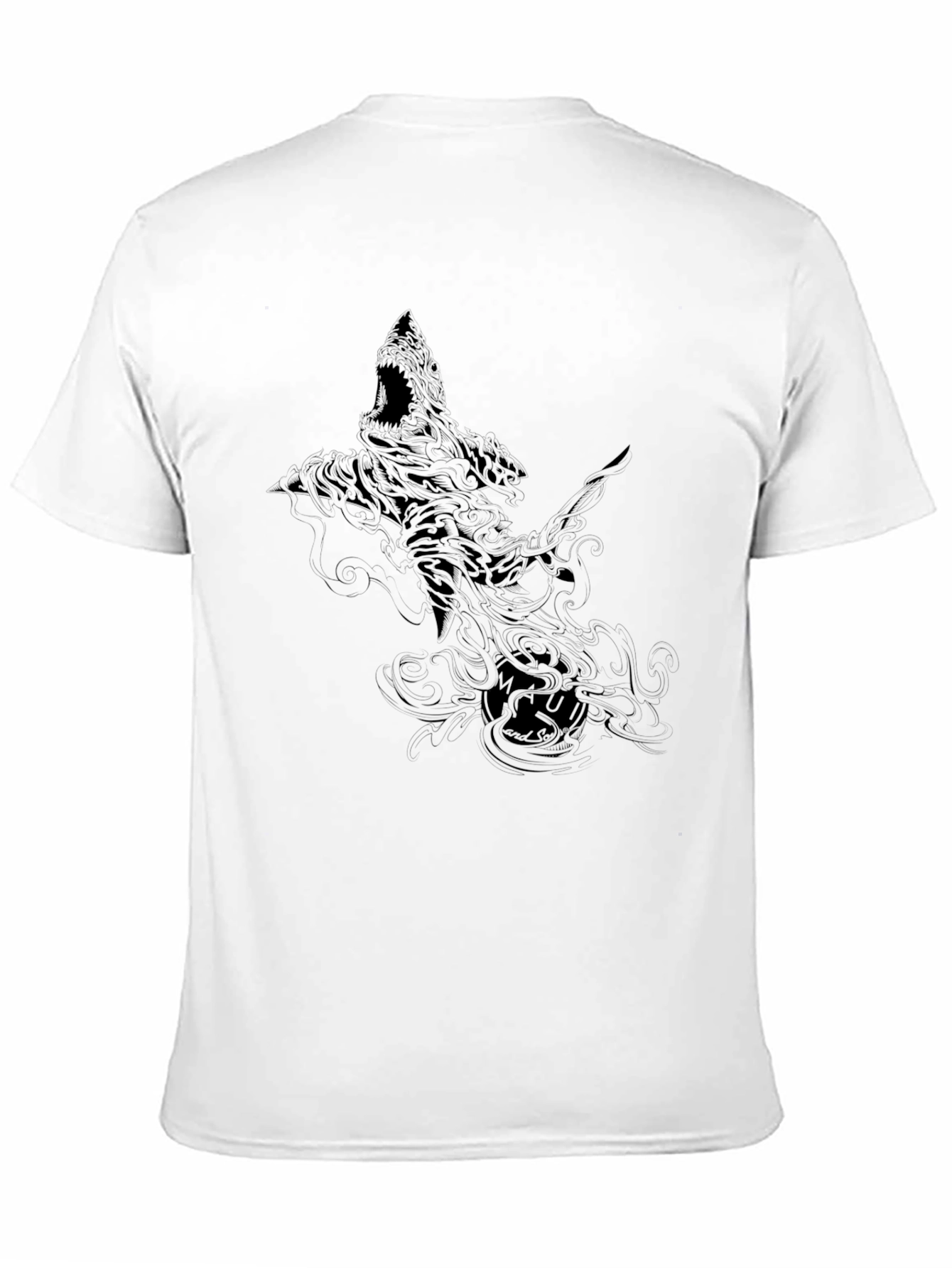 Mens Black Shark Graphic T-Shirt