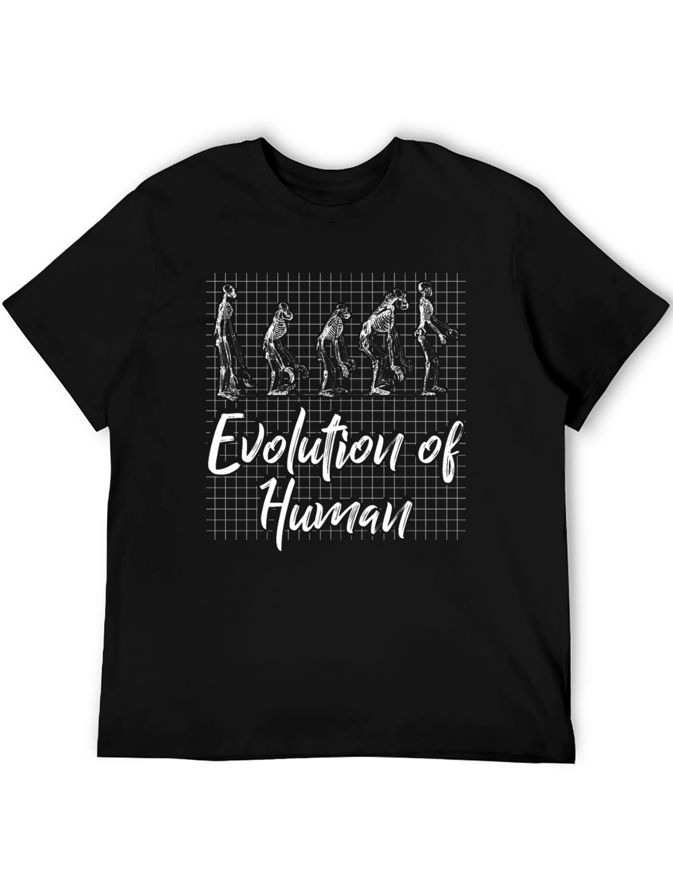 Evolution of Human Skeleton Graphic T-Shirt