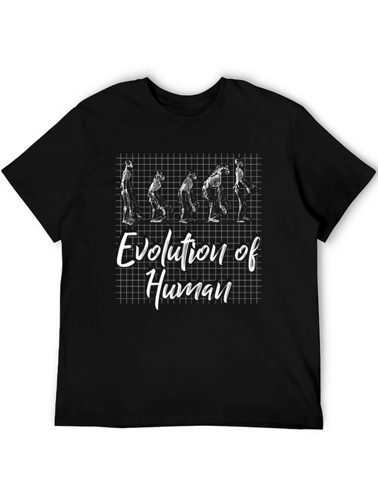 Evolution of Human Skeleton Graphic T-Shirt