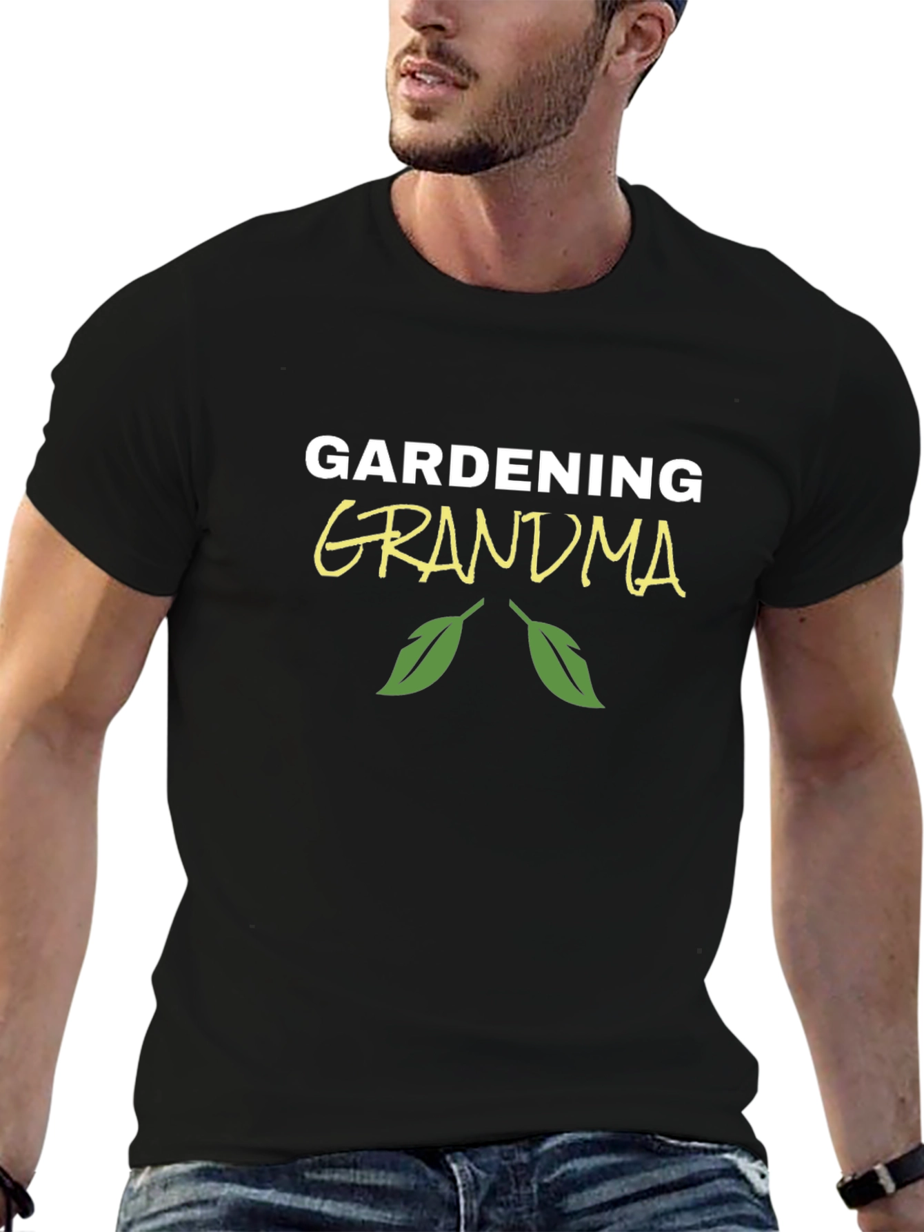 Gardening Grandma Black T-Shirt