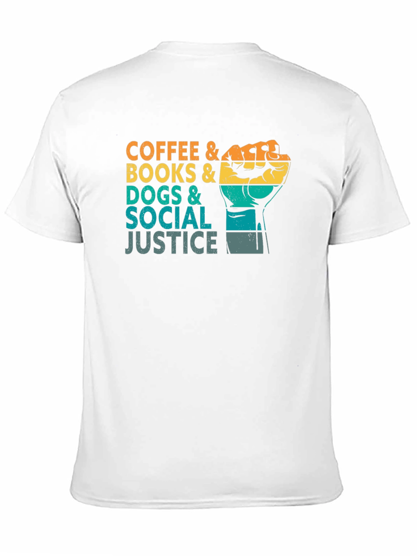 Coffee Books Dogs Social Justice T-Shirt