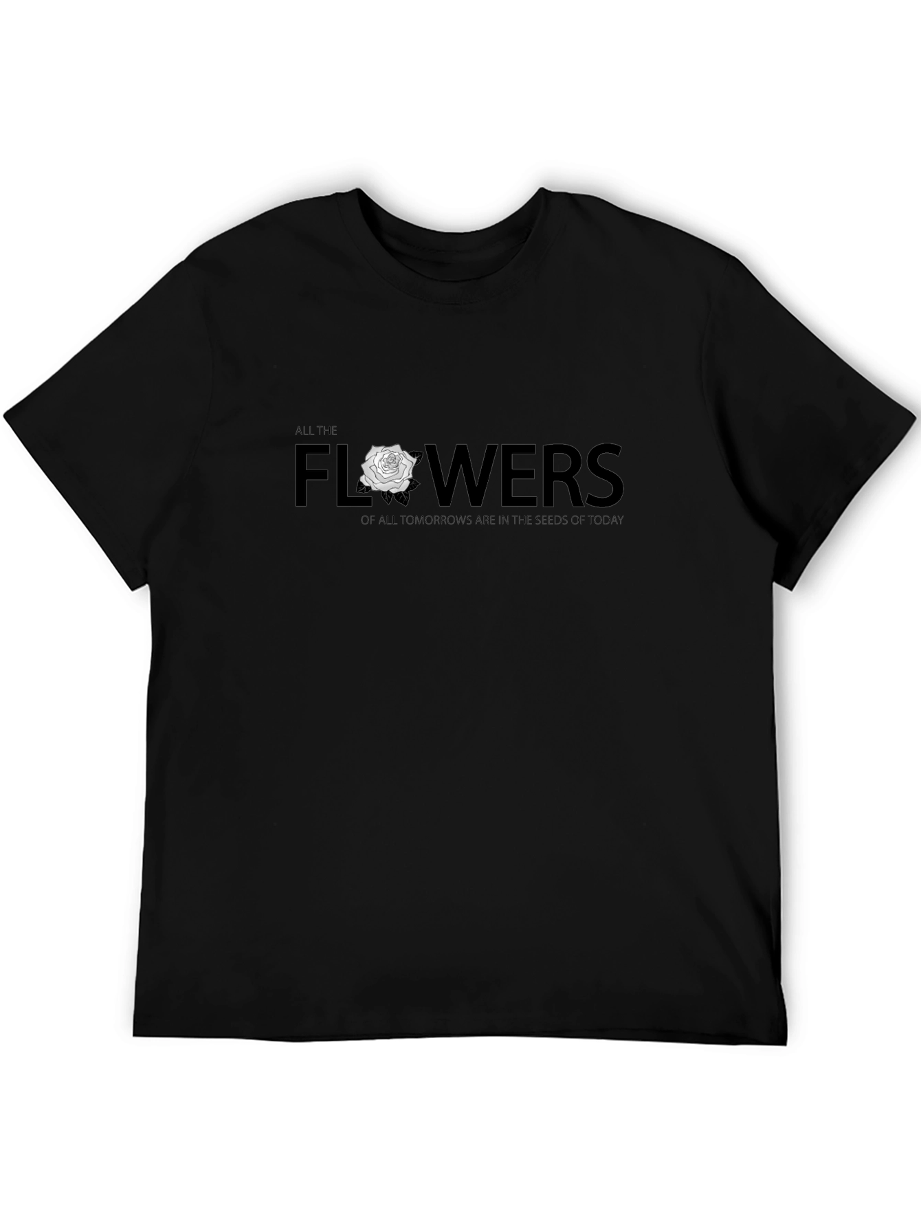 All The Flowers Graphic Tee - Black