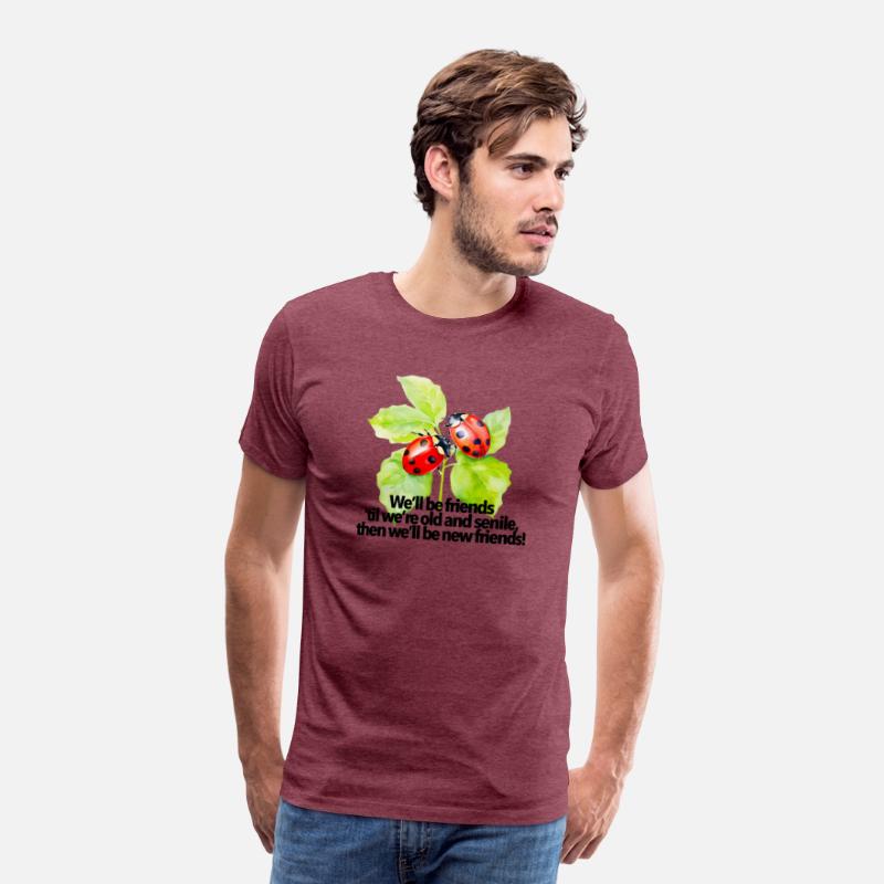 Ladybugs friendship quote funny BFF old senile