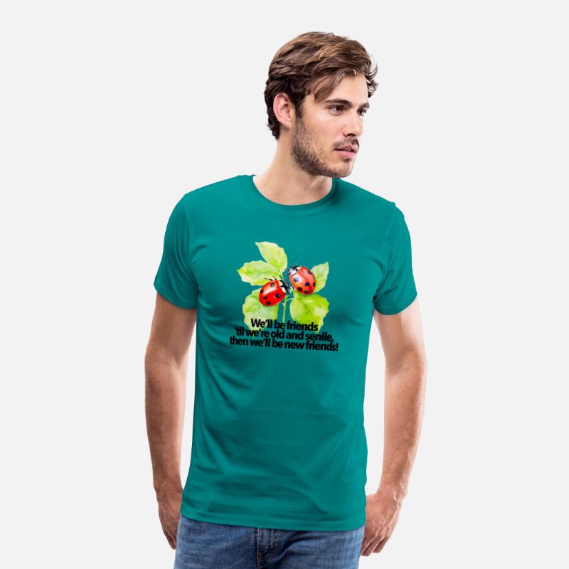 Ladybugs friendship quote funny BFF old senile