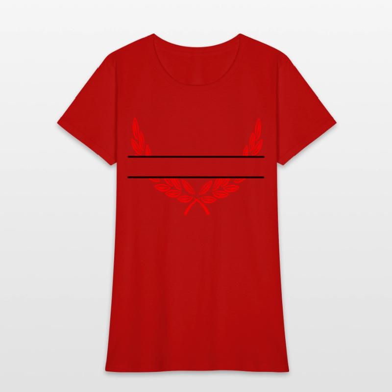 Laurel wreath name banner red