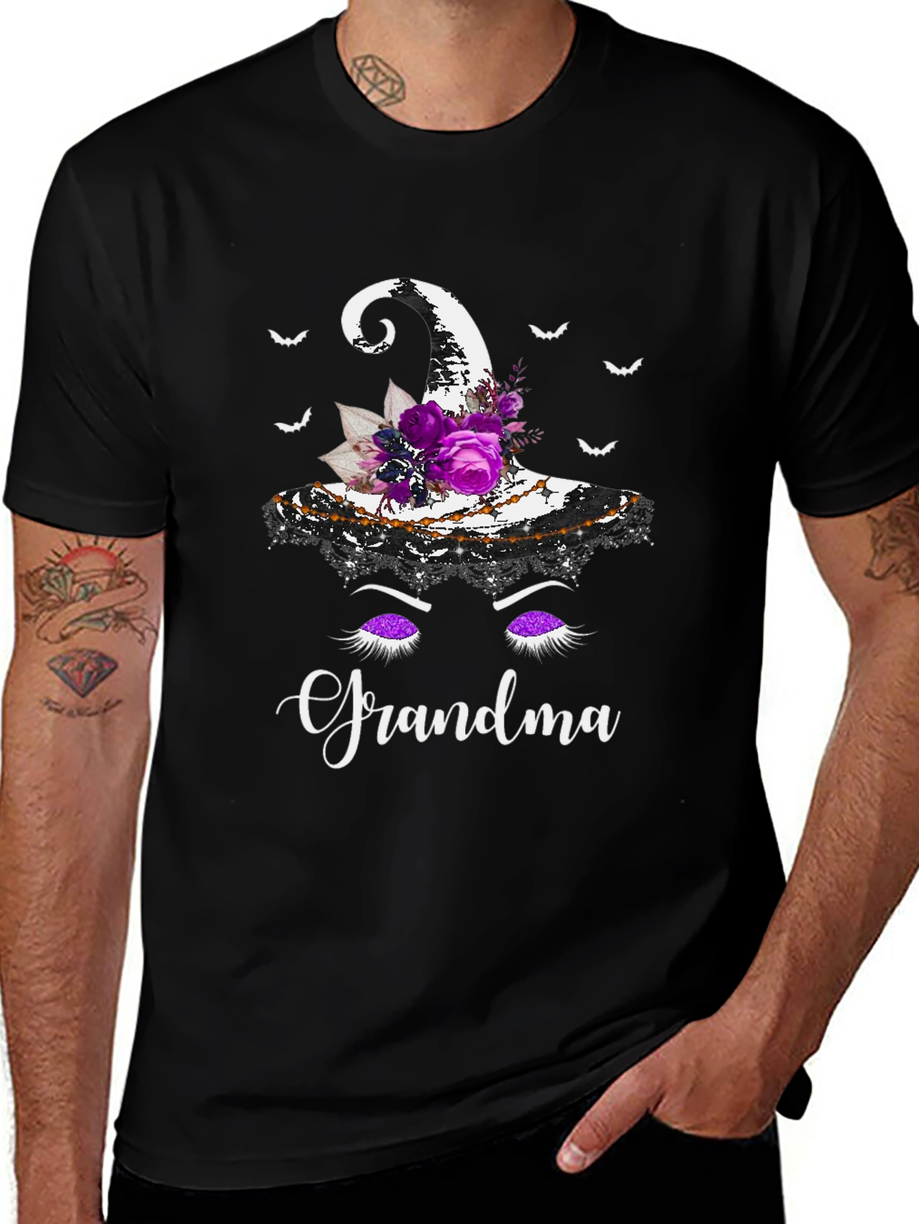 Grandma Witch Hat Halloween T-Shirt