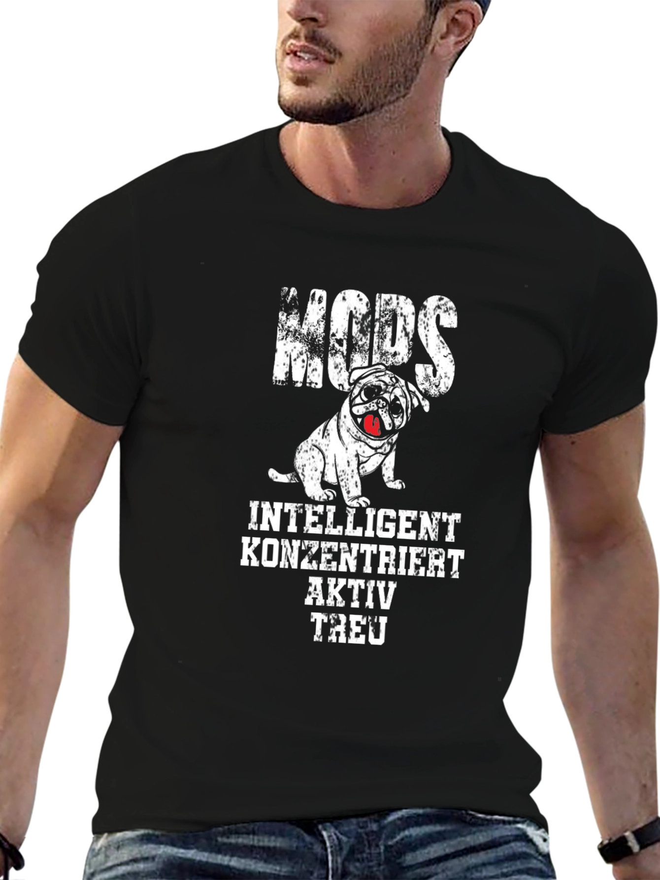Pug Dog T-Shirt - Intelligent Active Loyal