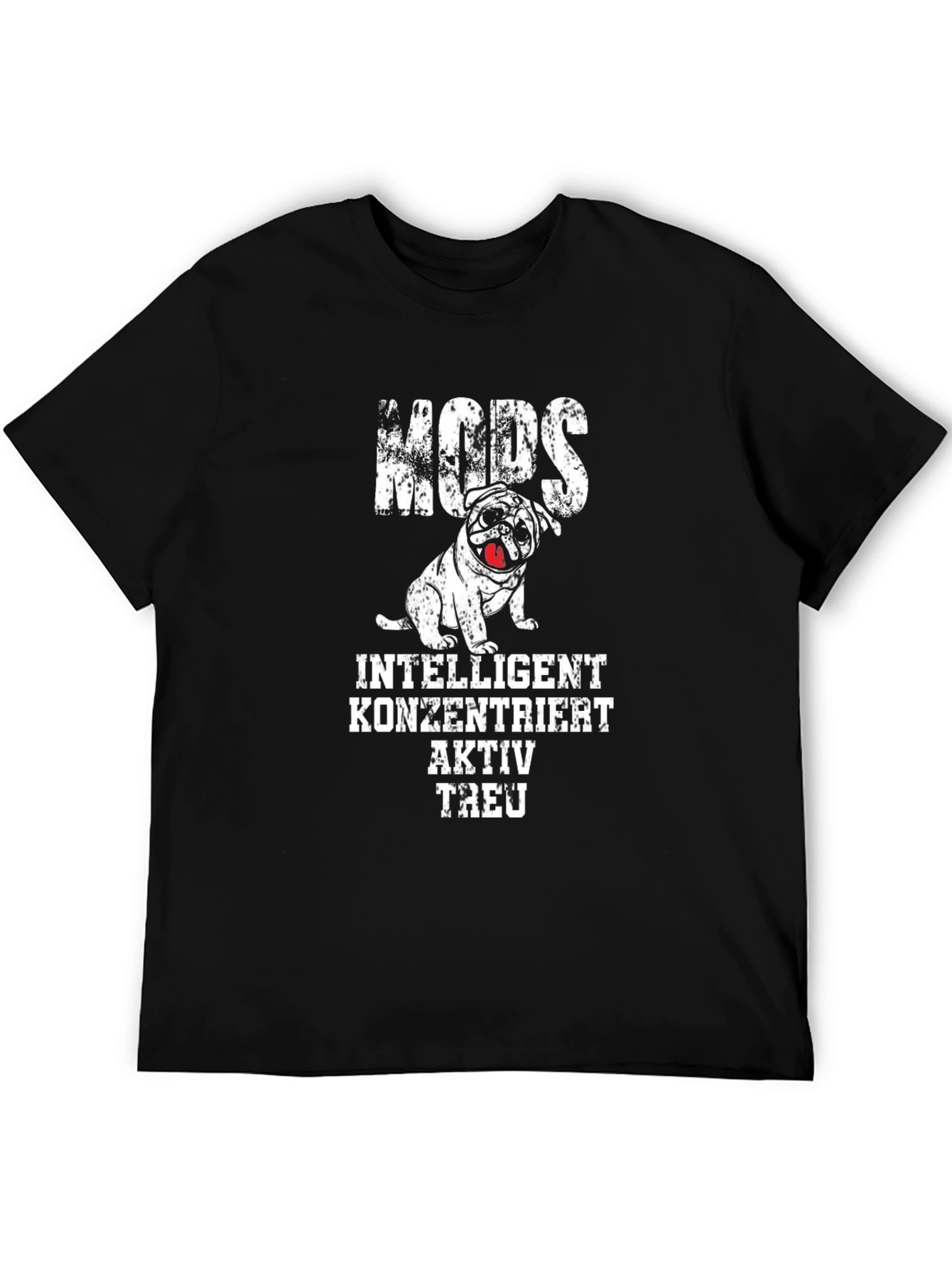 Pug Dog T-Shirt - Intelligent Active Loyal
