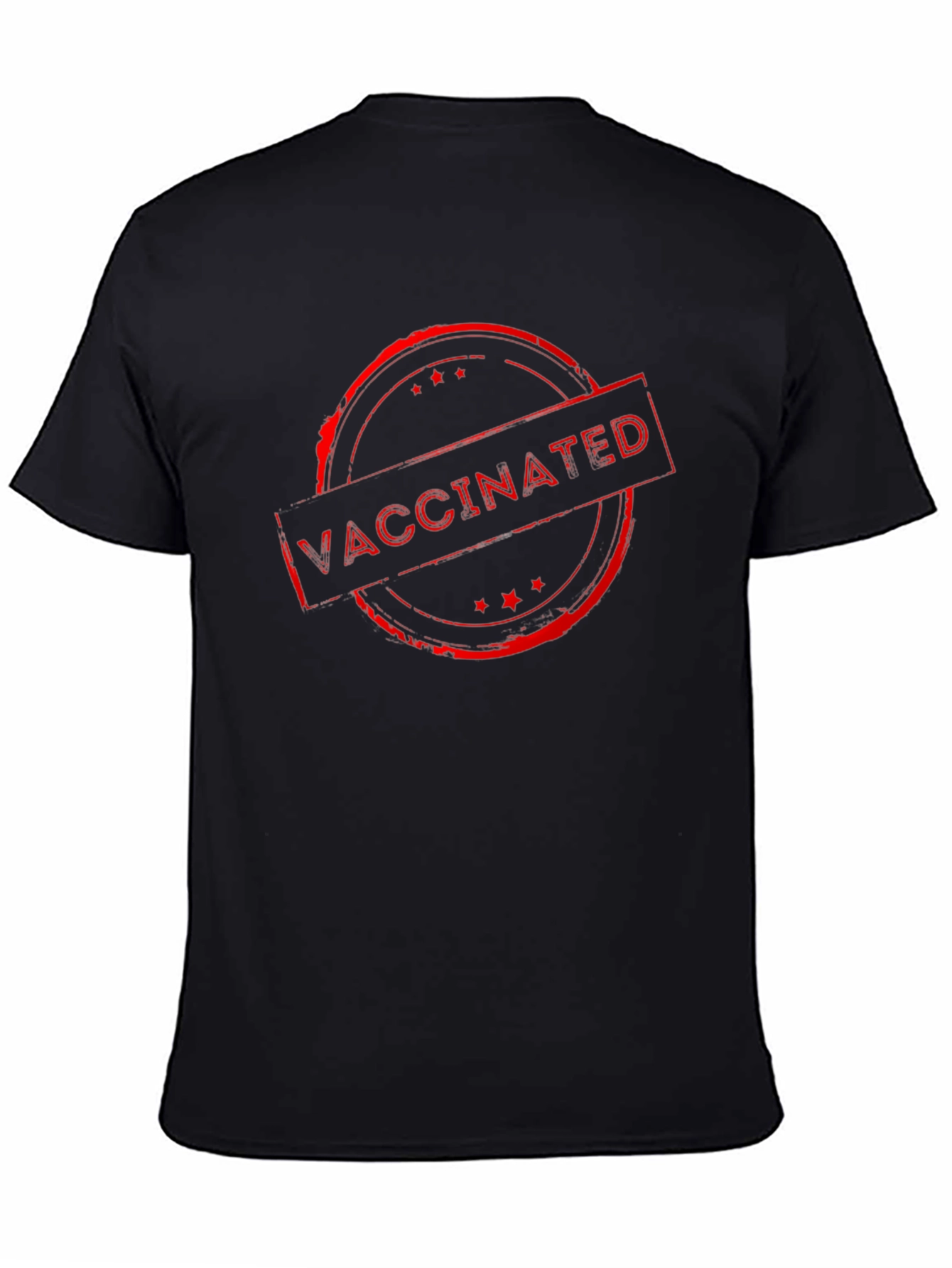 Vaccinated Stamp Graphic Tee - Black