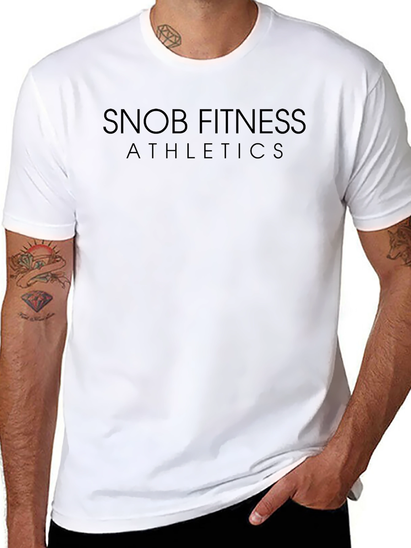 Snob Fitness Athletics Black Crew Neck T-Shirt