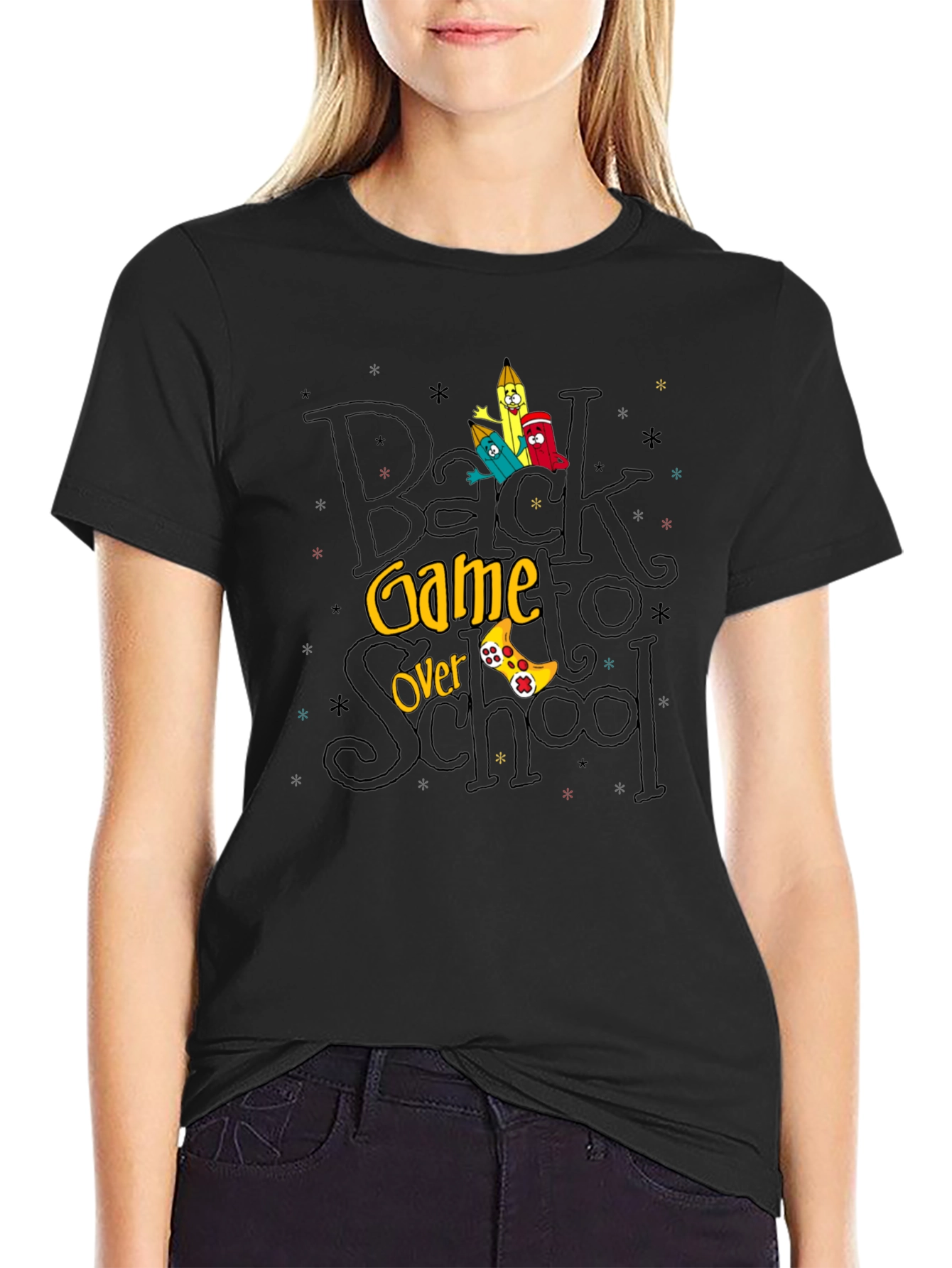 Back to School Game Over Graphic Tee