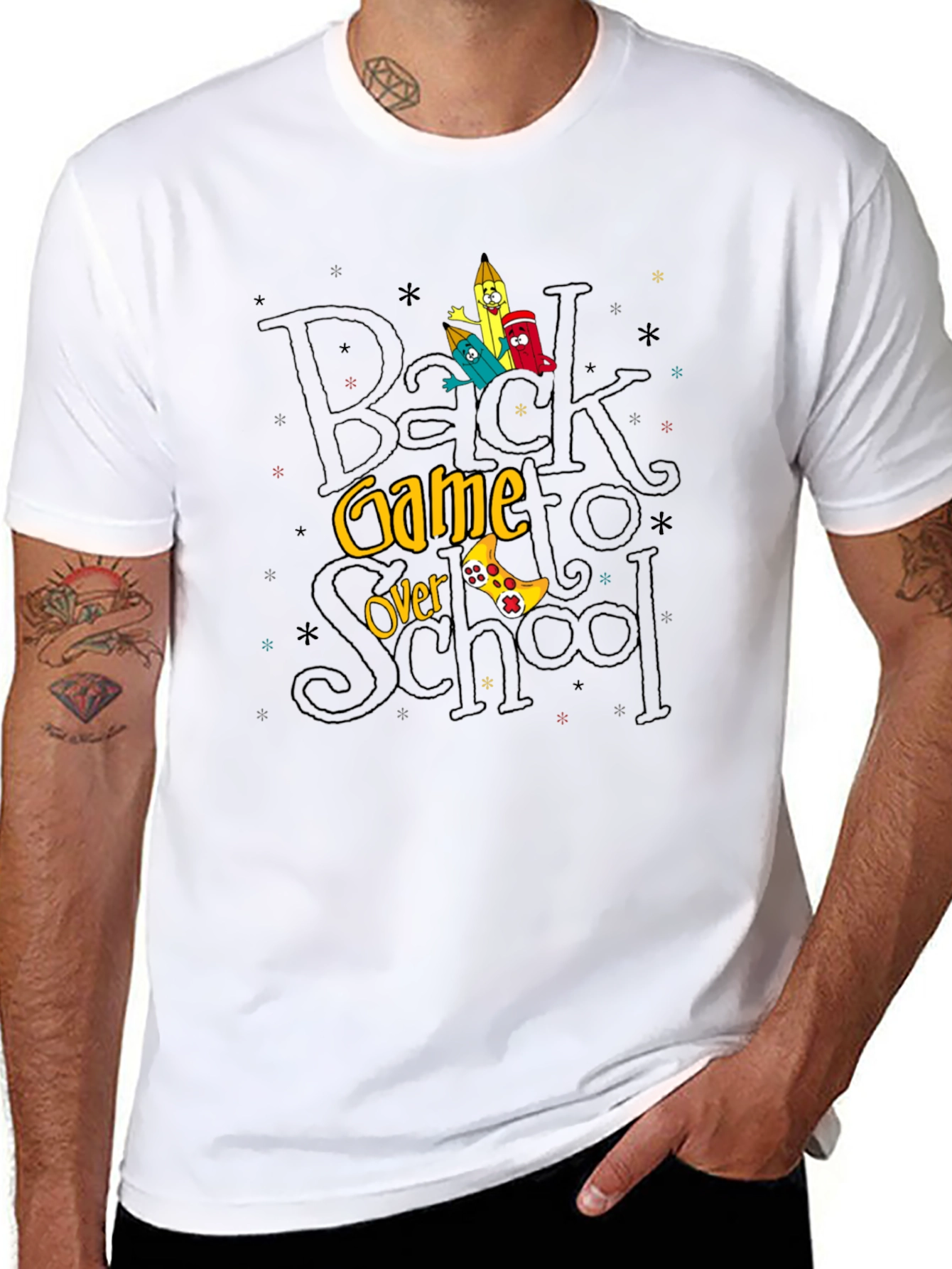 Back to School Game Over Graphic Tee