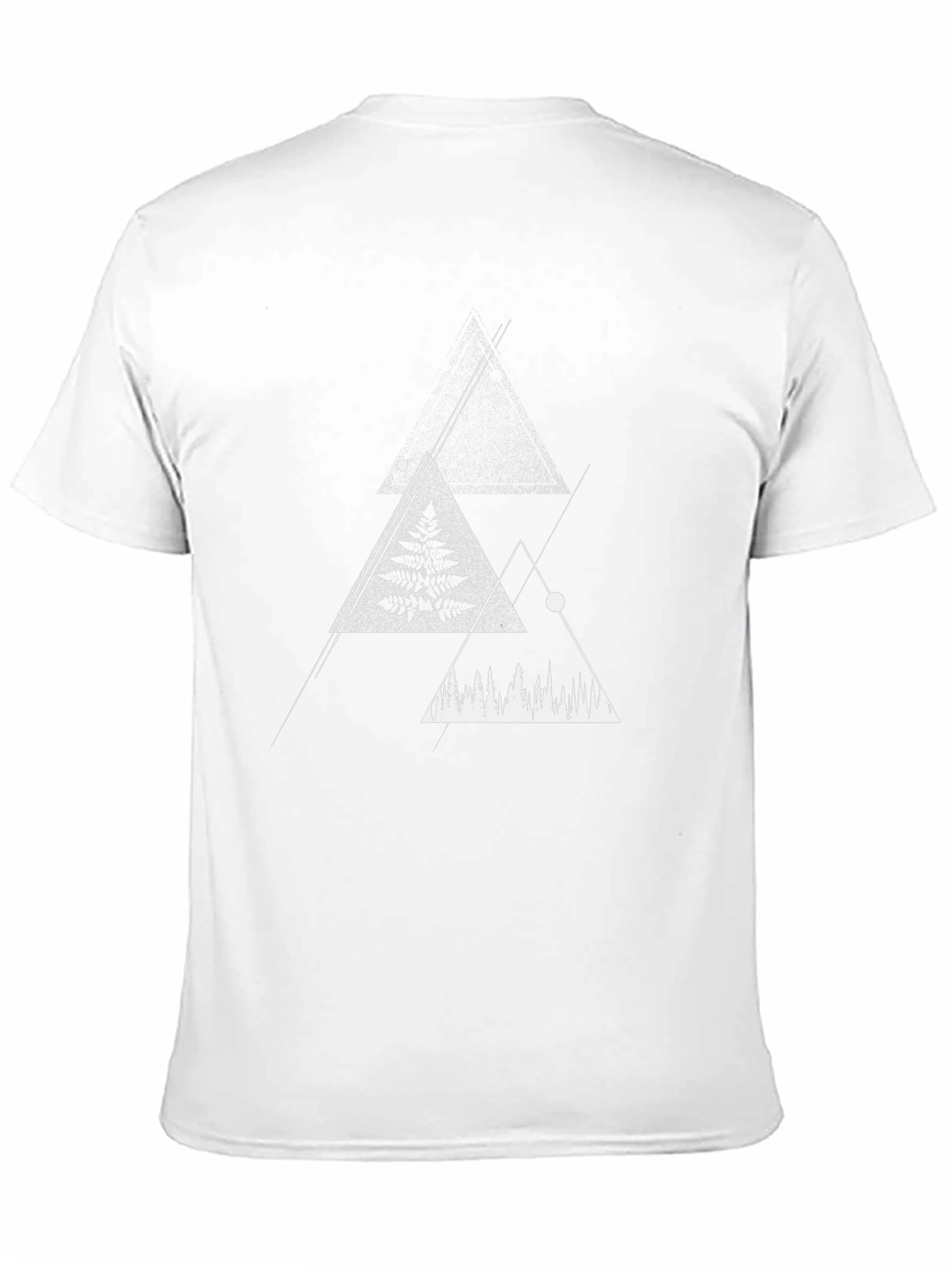 Geometric Nature Black T-Shirt