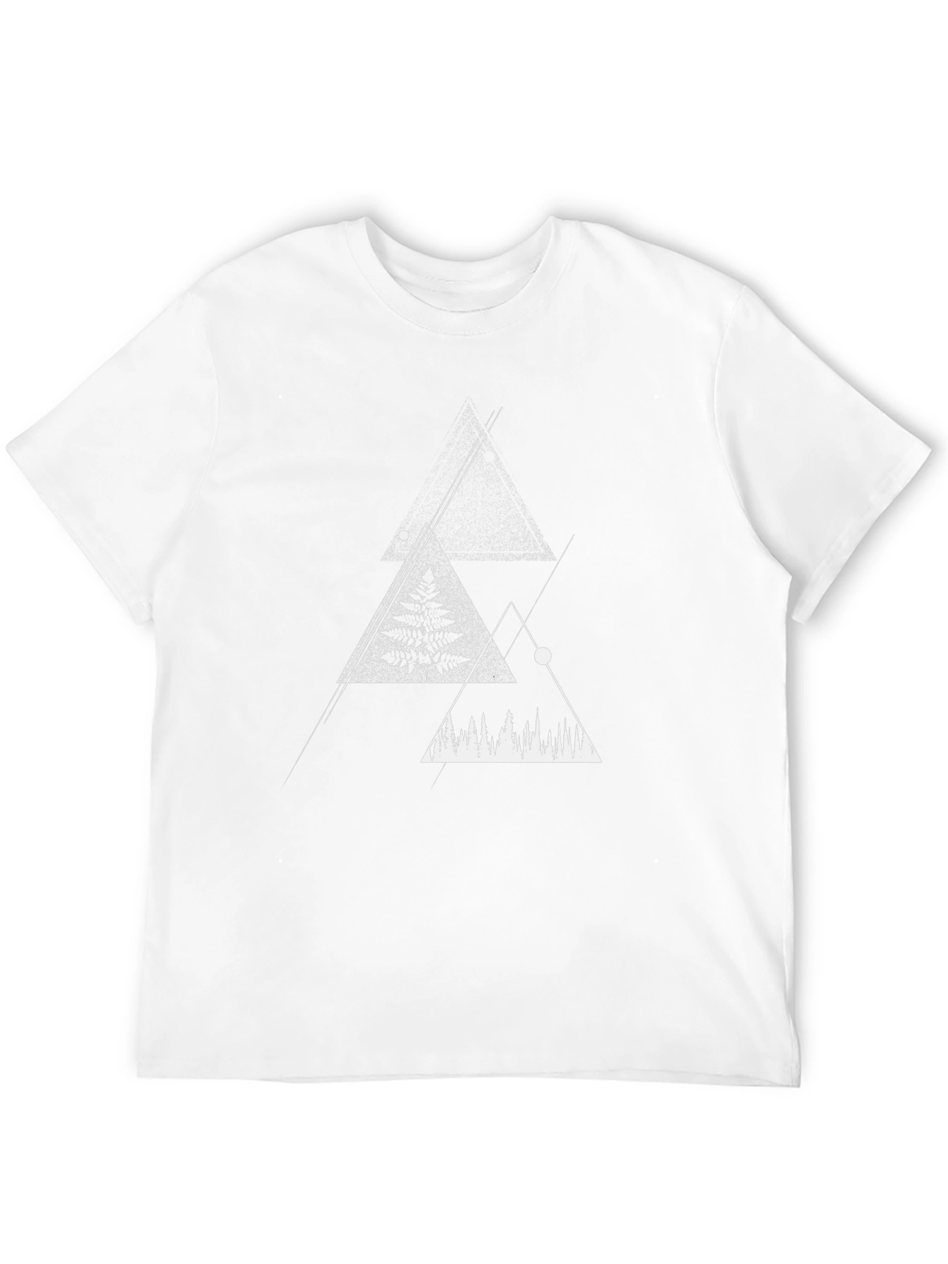 Geometric Nature Black T-Shirt