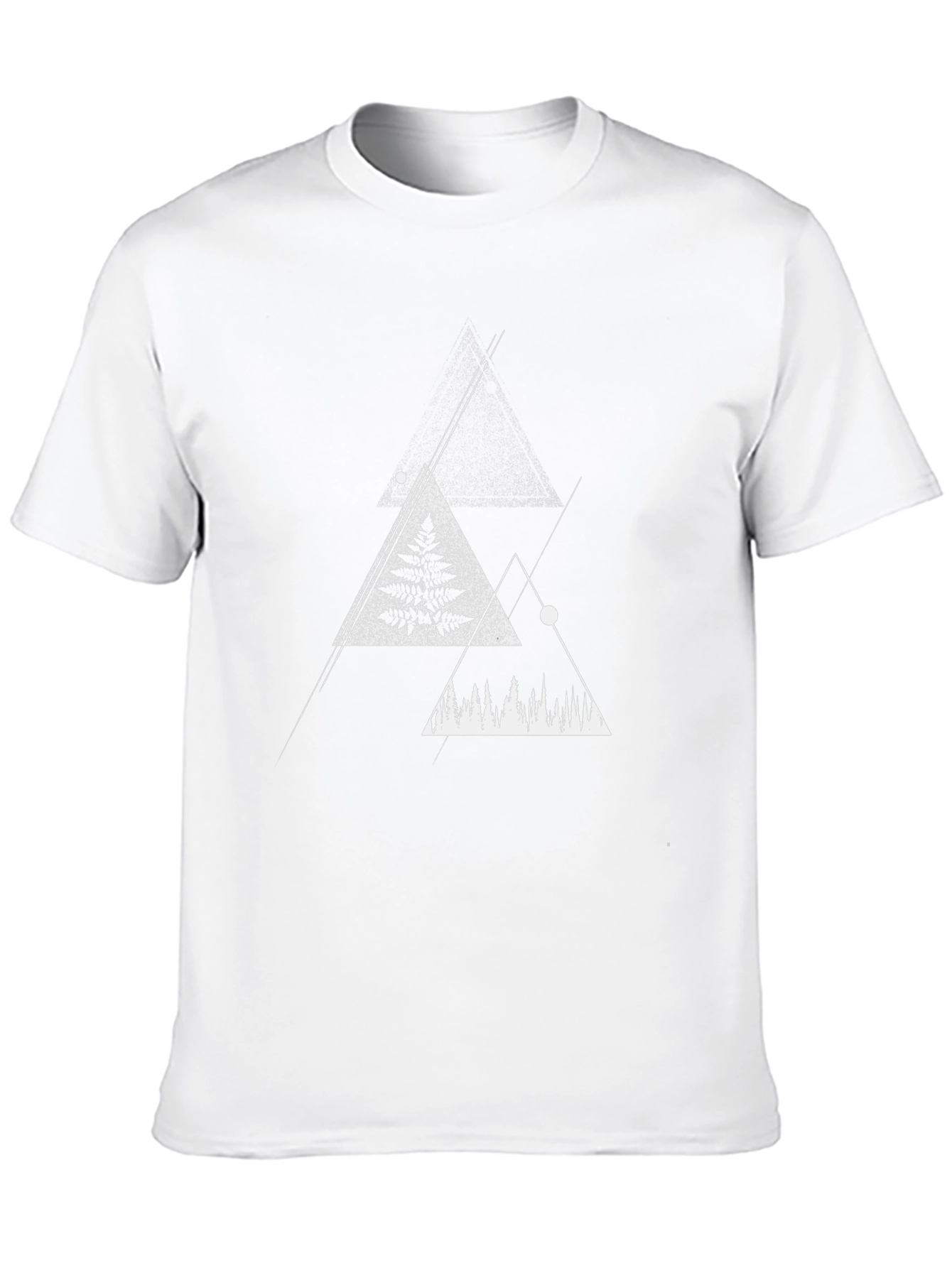 Geometric Nature Black T-Shirt