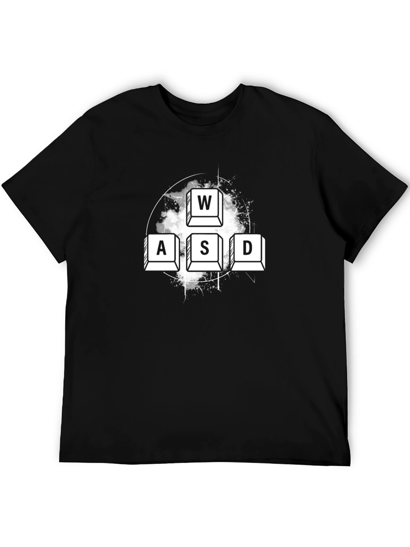 Gamer WASD Keys Black T-Shirt