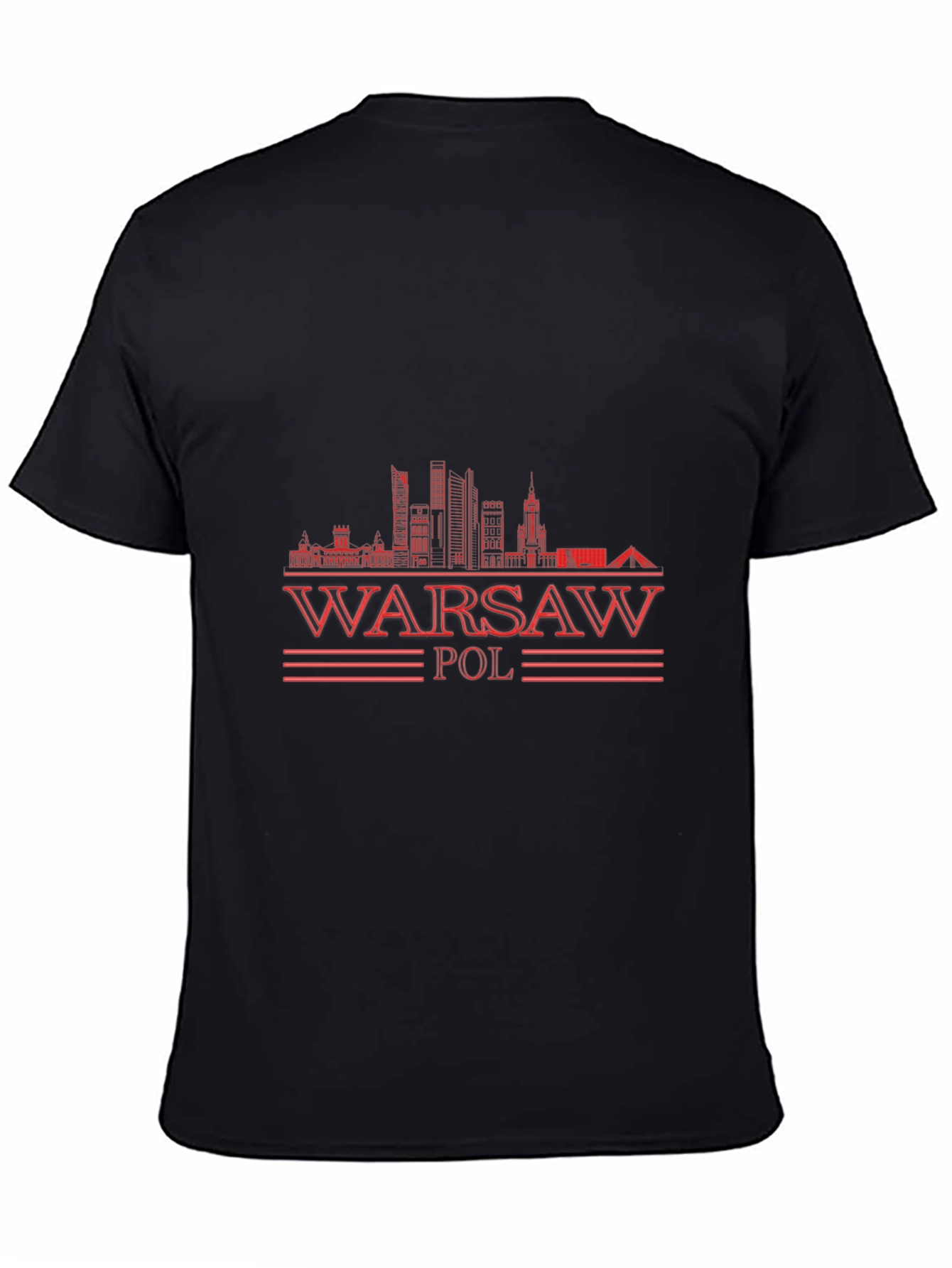 Warsaw Poland Graphic T-Shirt - Black