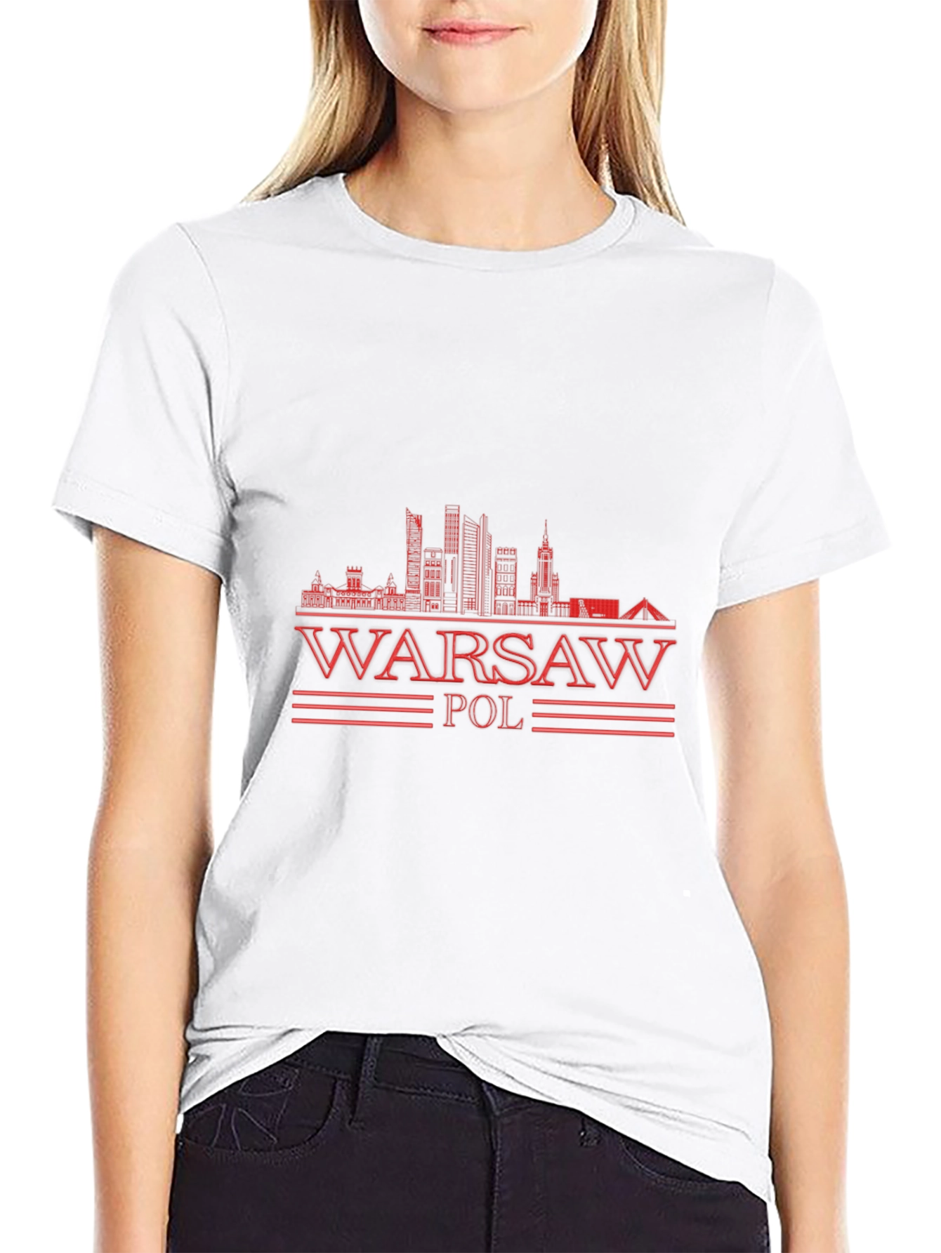 Warsaw Poland Graphic T-Shirt - Black