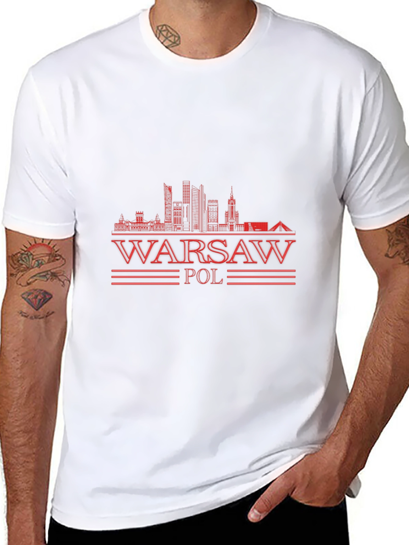 Warsaw Poland Graphic T-Shirt - Black