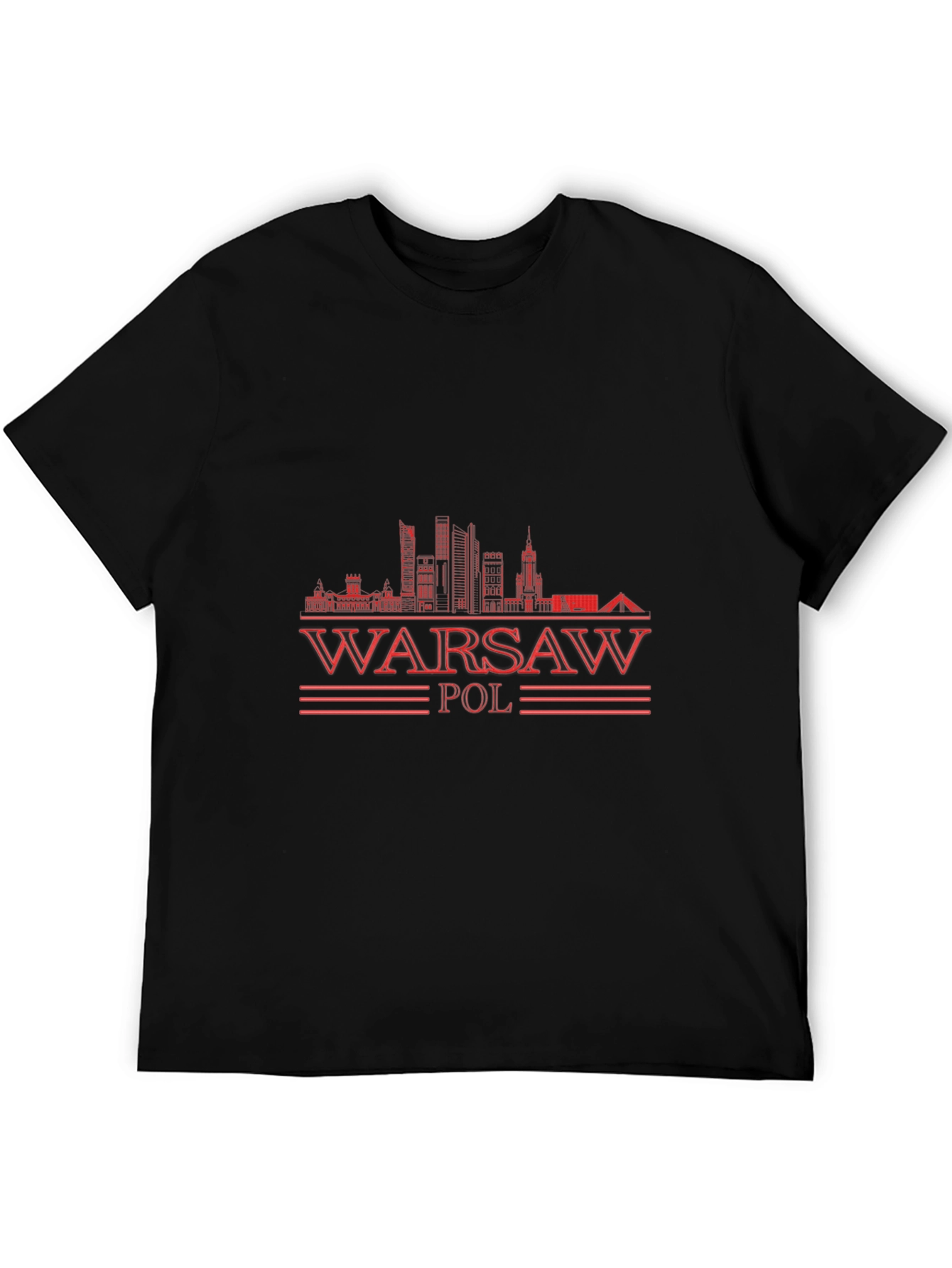 Warsaw Poland Graphic T-Shirt - Black